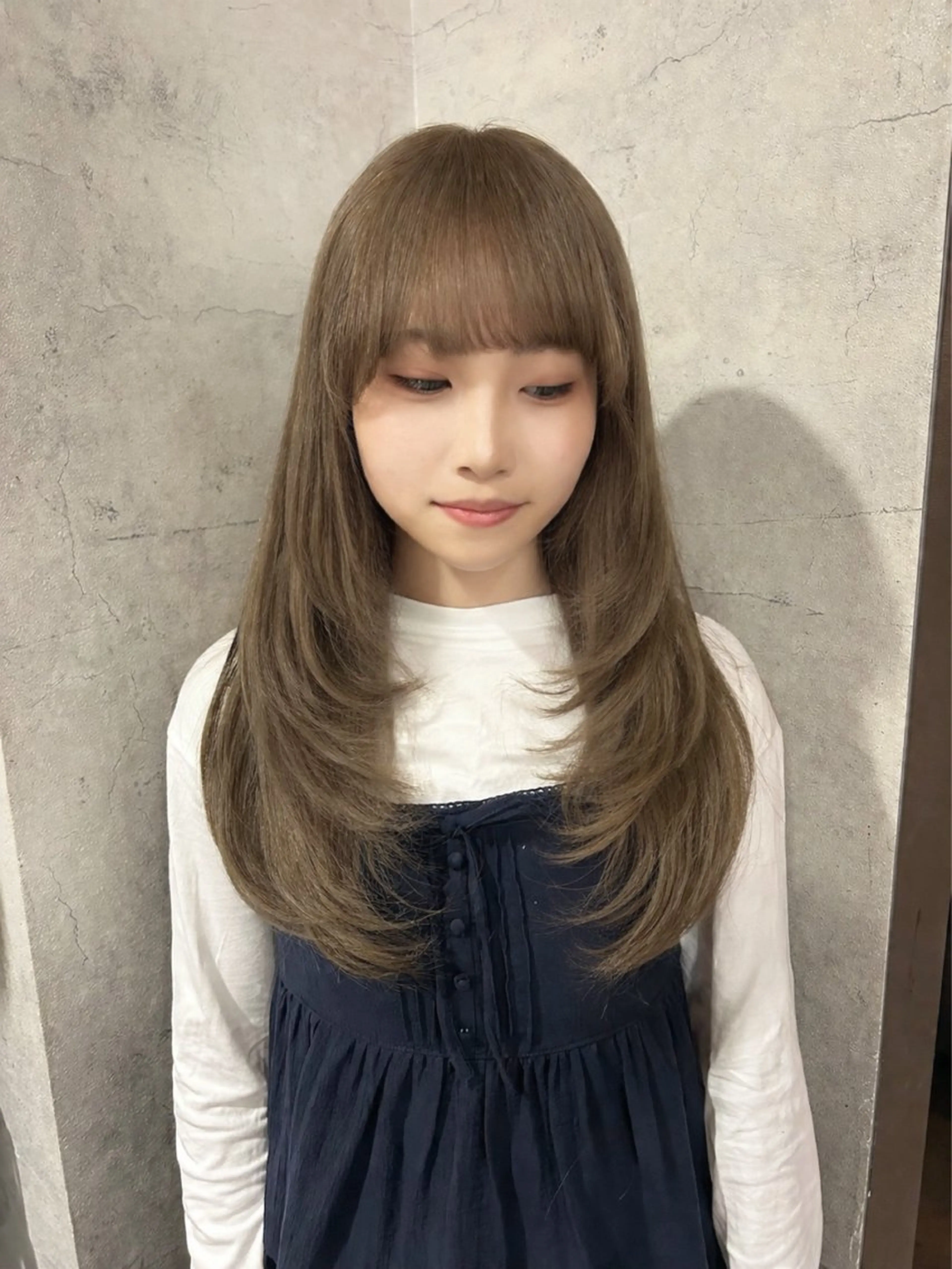 セミロング カラー ブリーチ ヘーゼル レイヤーカット カット ヘアカラー トリートメント パーソナルカラー 診断🍀マリンのヘアスタイル