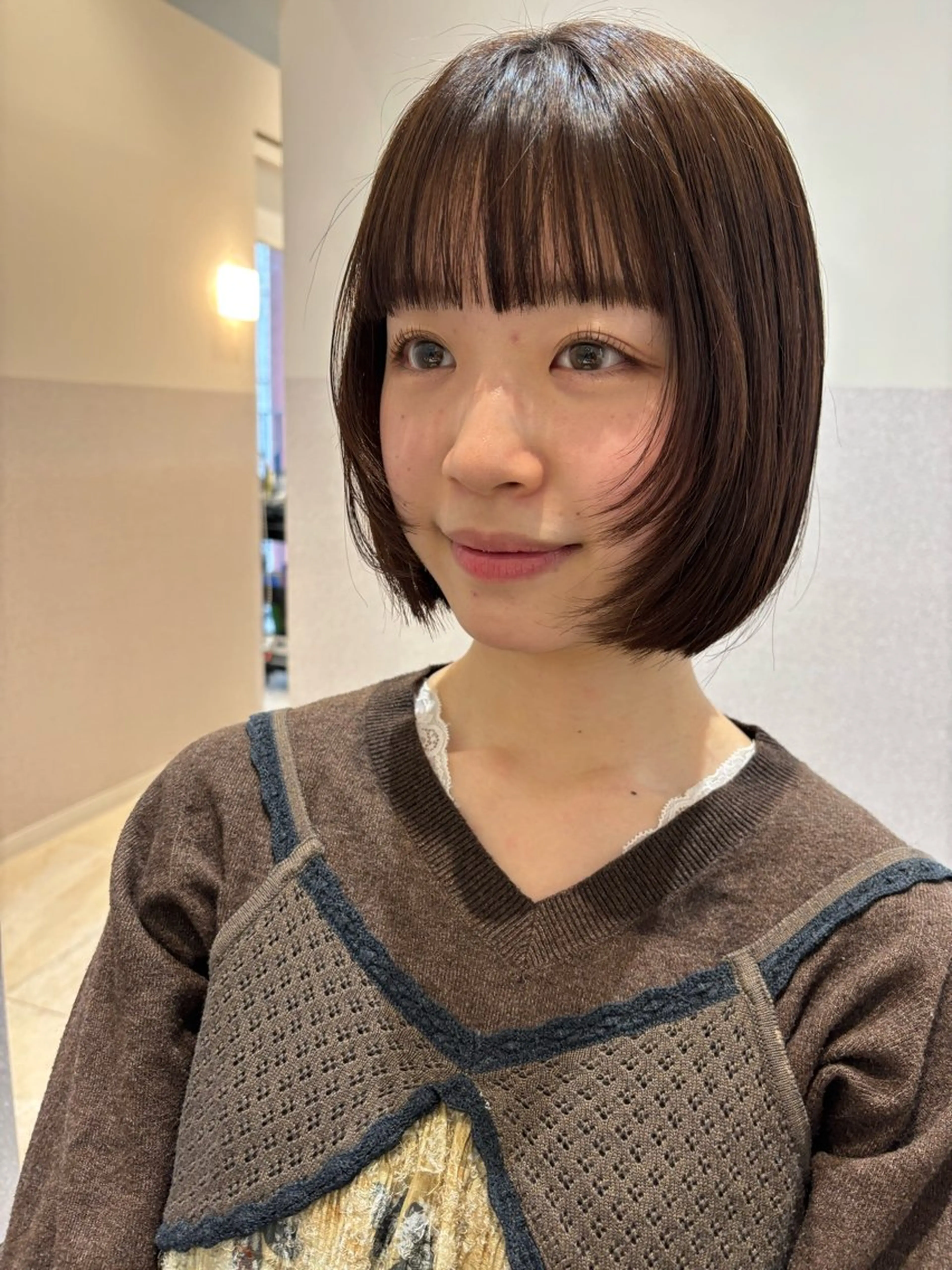 ミディアム カット ヘアカラー salowin SHIBUYA me+店所属・kasumi/渋谷/ パーマのヘアスタイル