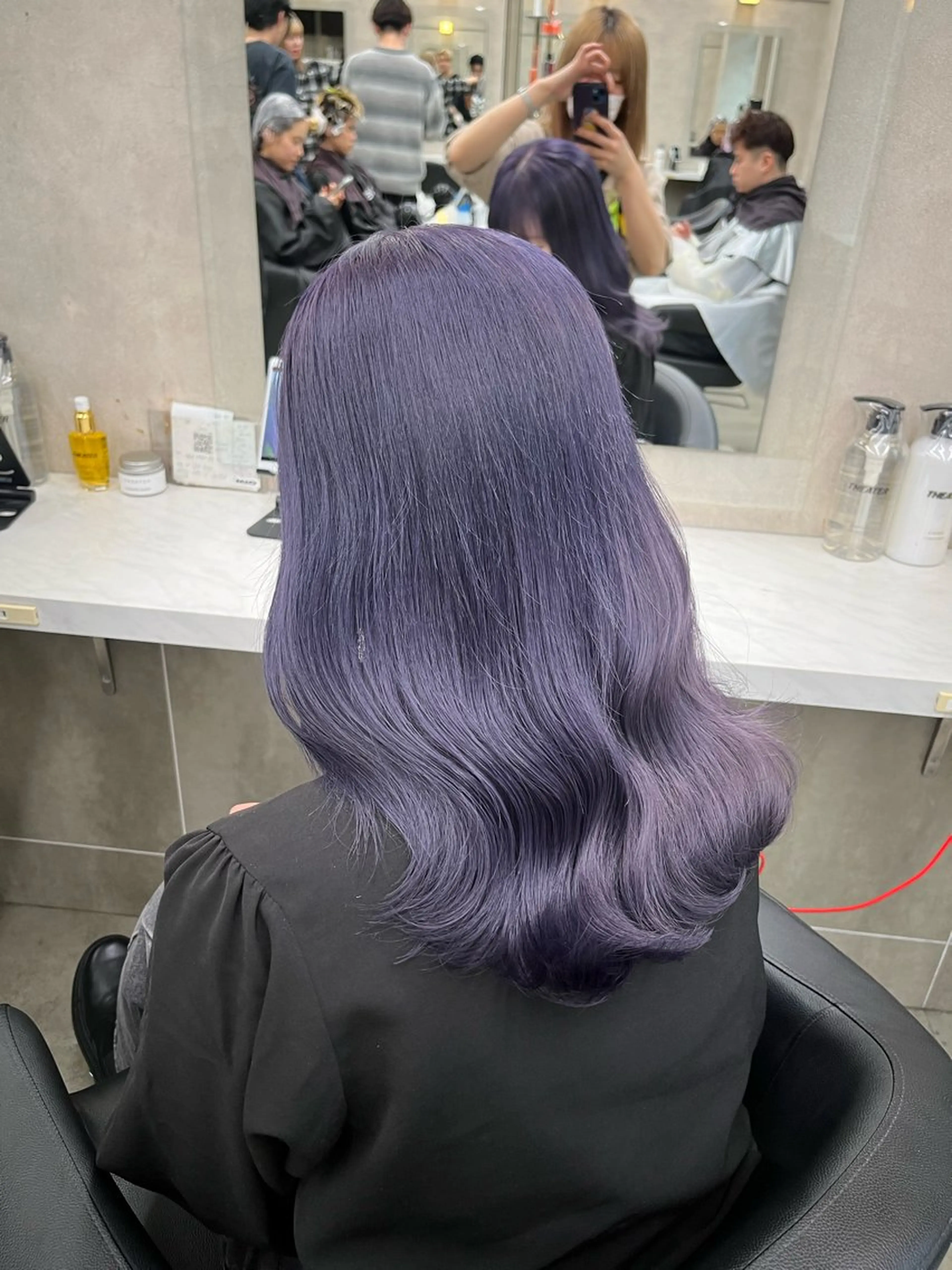セミロング ヘアカラー トリートメント ヘッドスパ ヘアセット 寒色＆ブリーチ特化 寒色MiOのヘアスタイル