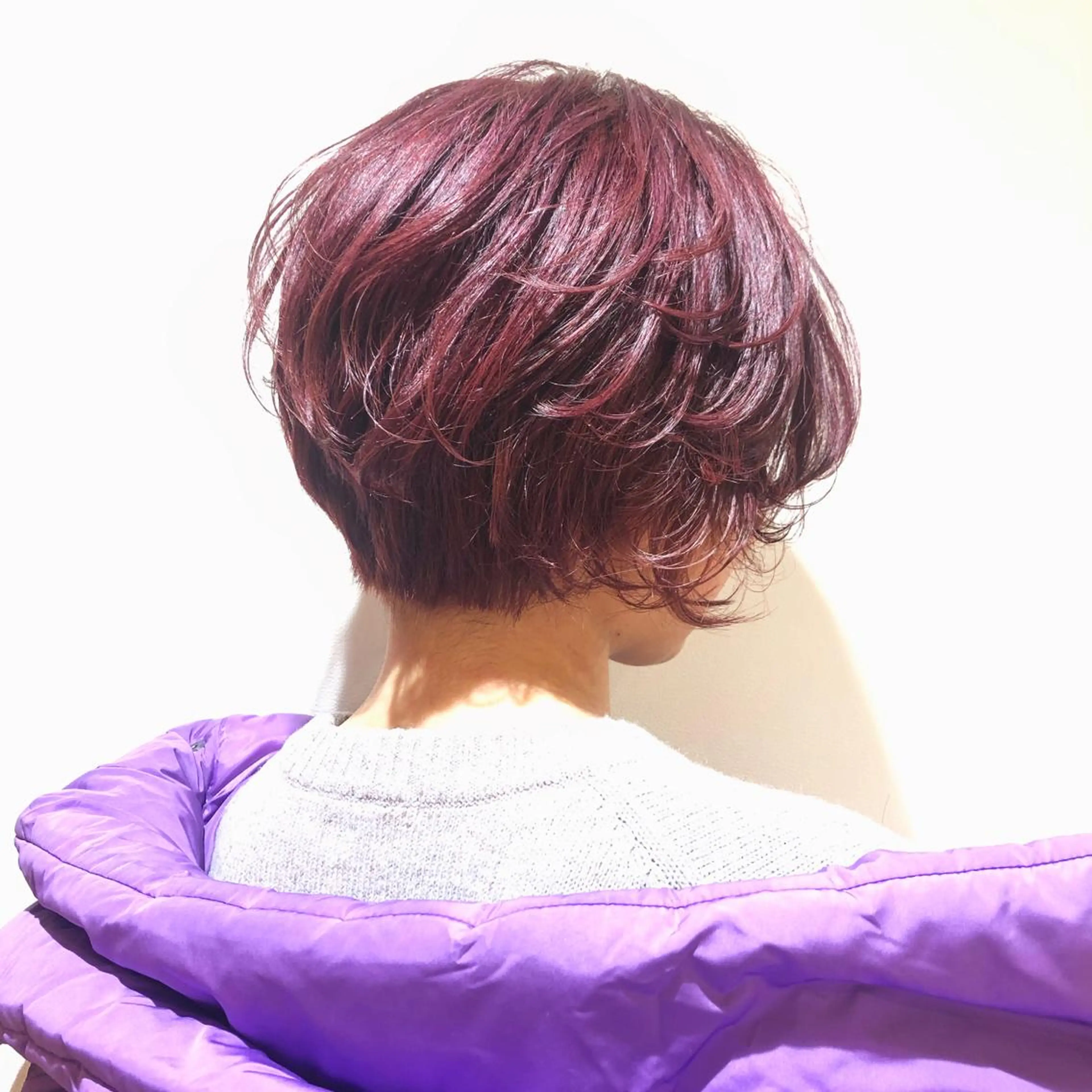 ショート カラー ブリーチ ヘアカラー トリートメント 髪質改善/イルミナ/ 城崎のヘアスタイル