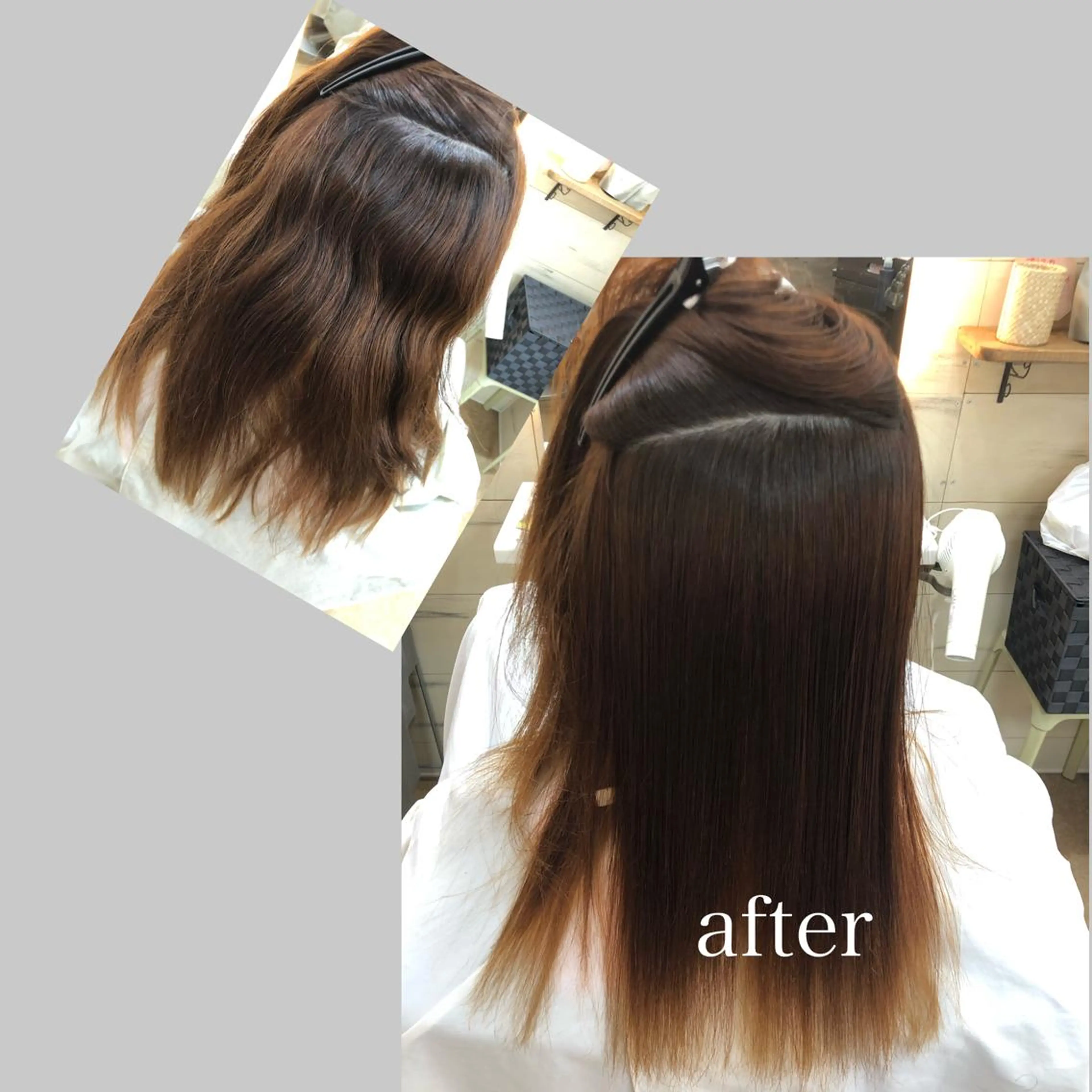 セミロング 縮毛矯正 カワマタ アツヨシのヘアスタイル