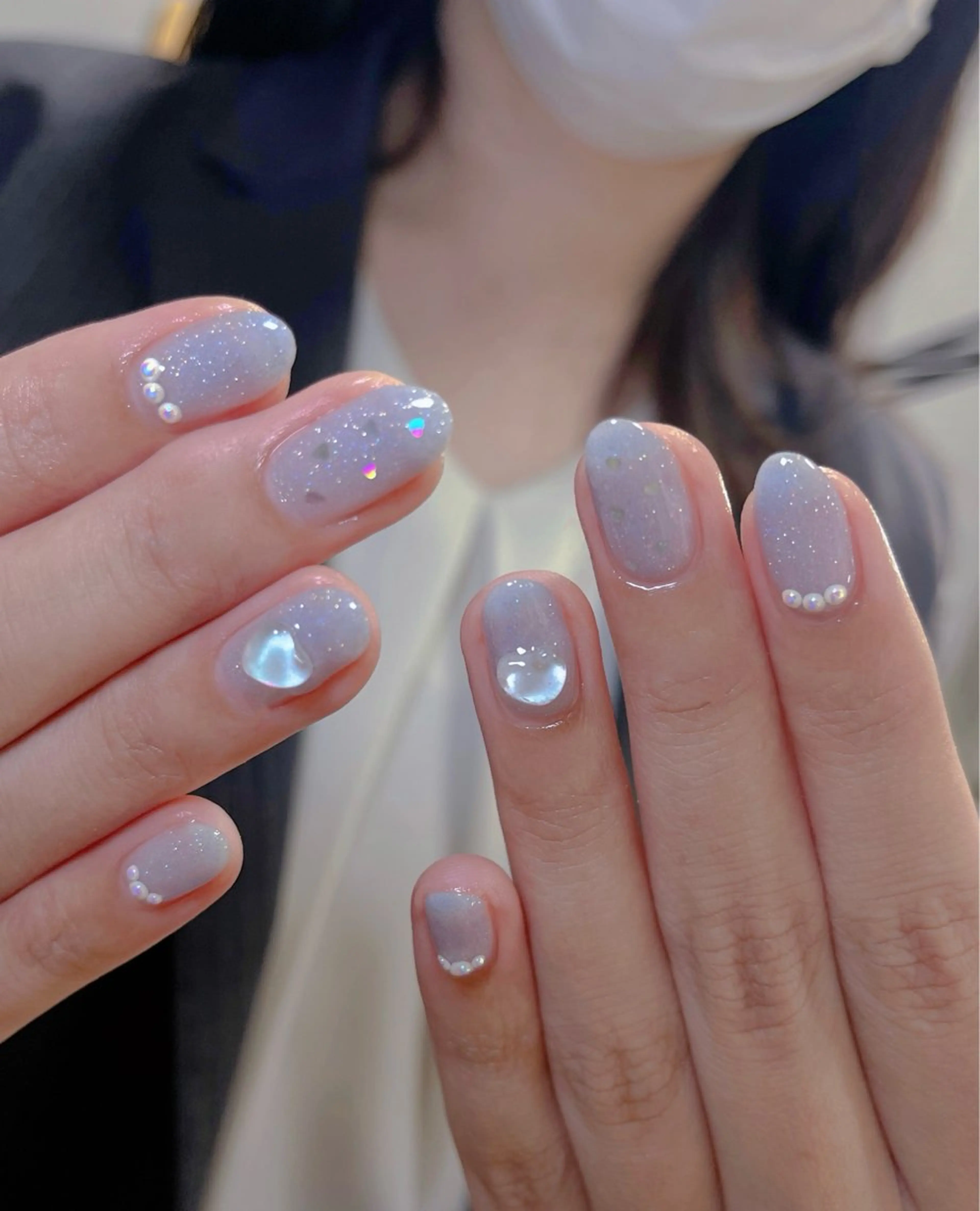 ミディアム めぐみのネイルサロン スタッフ練習のネイルデザイン