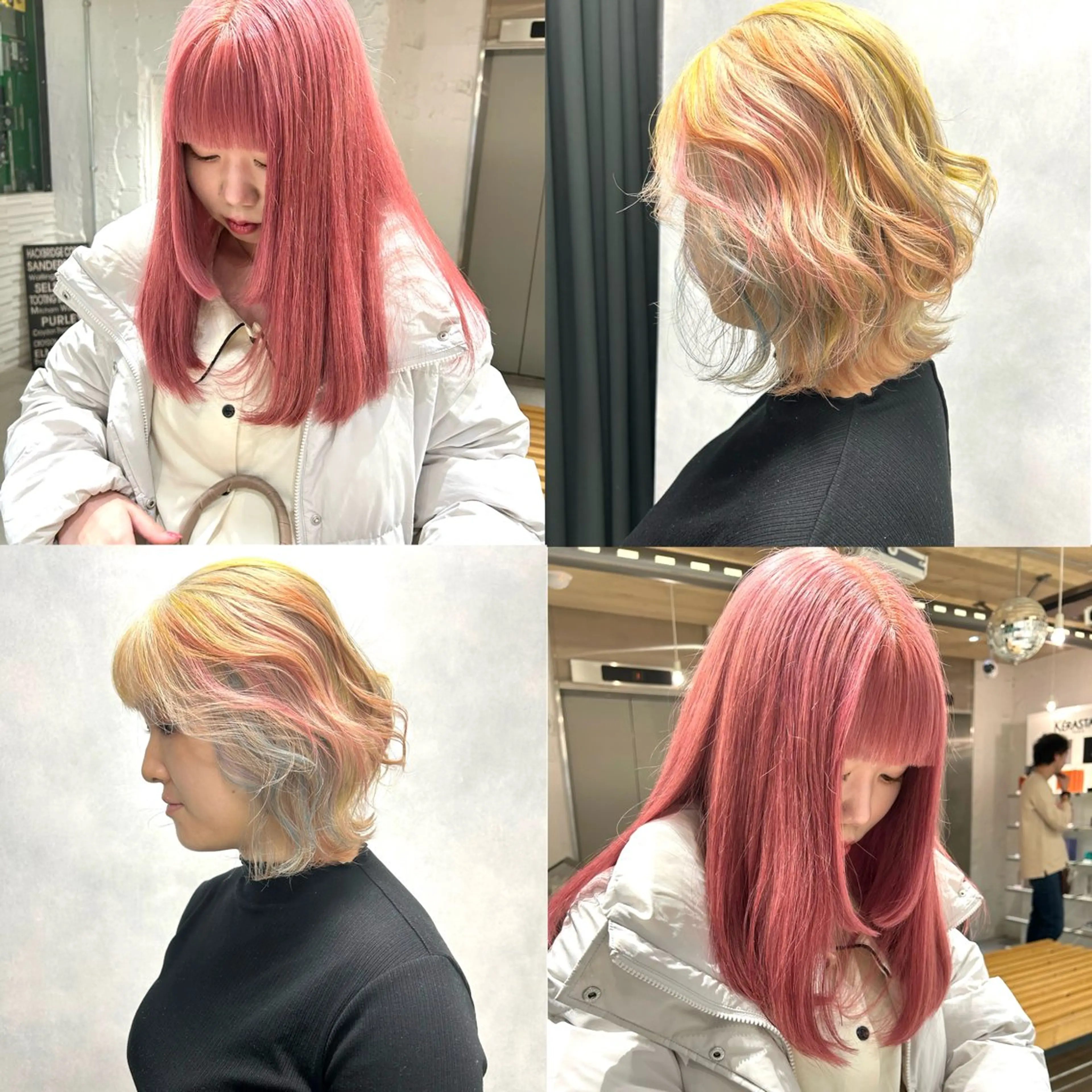ミディアム カラー カット ヘアカラー トリートメント メンズ多数⚡ブリーチ 特化💚Acchonのヘアスタイル