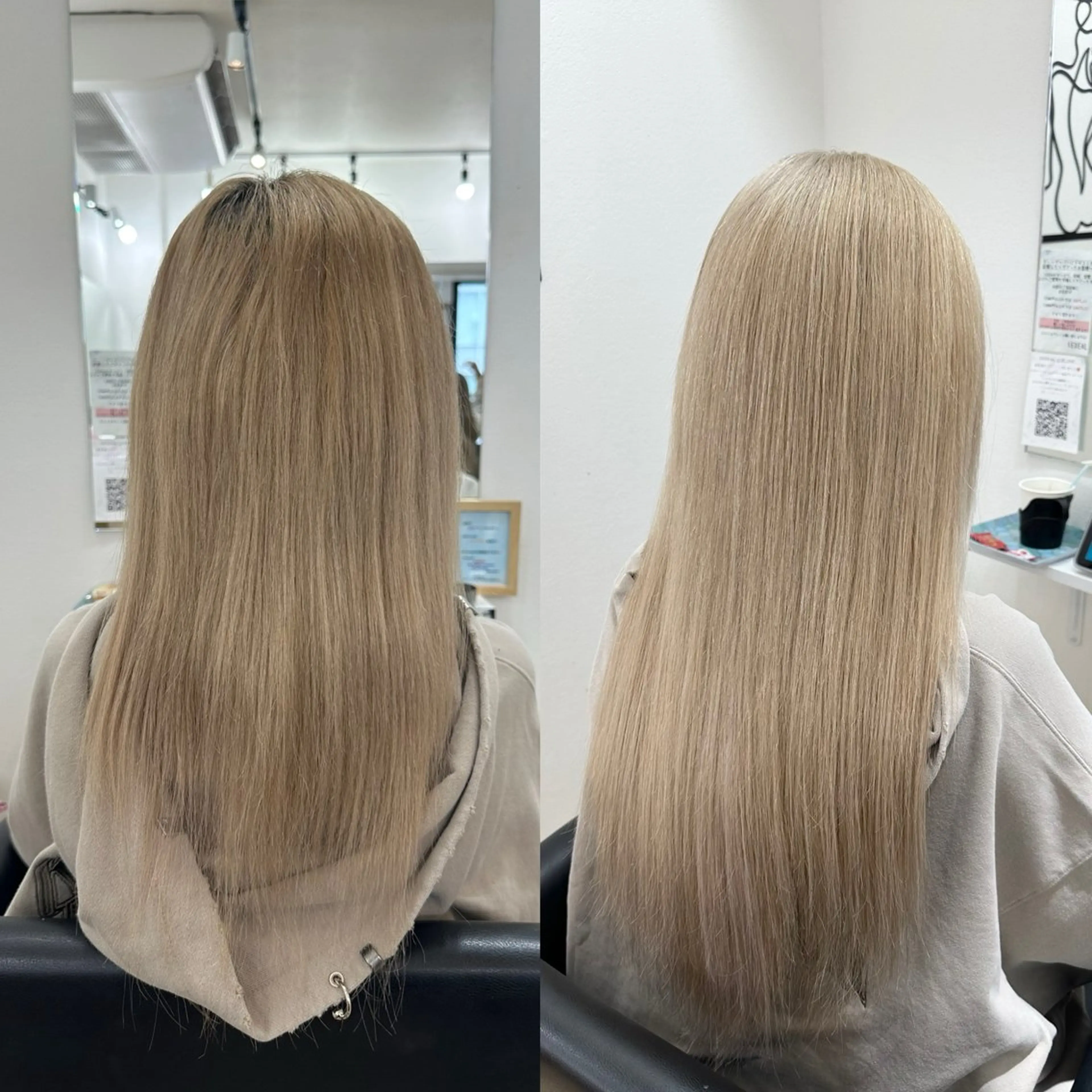 ロング カラー シールエクステ デザインカラー ハイトーンカラー インナーカラー エクステ ハイトーン/エクステ 韓国風/y2kカイラのヘアスタイル