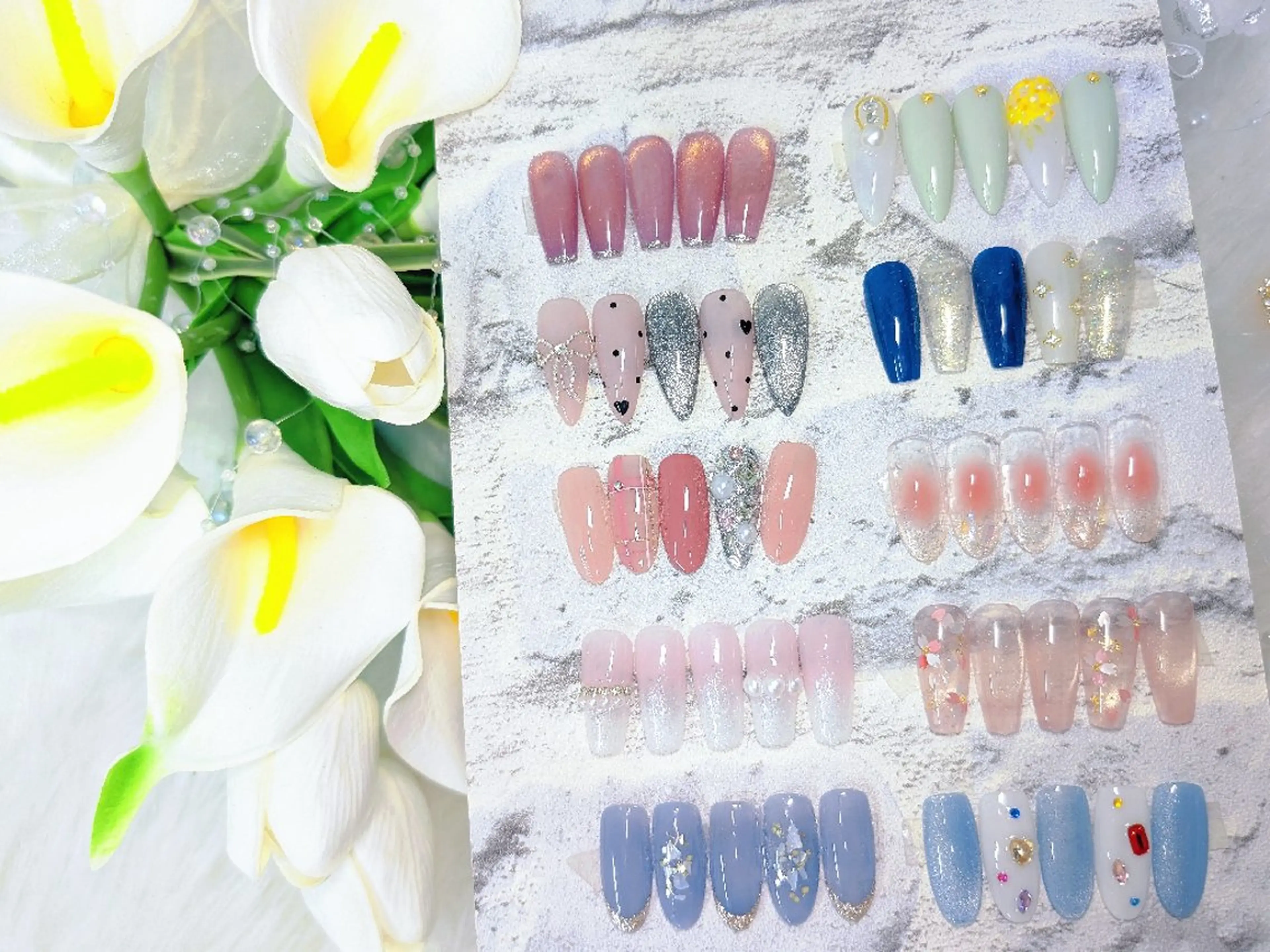 ネイル チークネイル 長さ出し フラッシュネイル ジェルネイル キラキラネイル Chouette Nailのネイルデザイン