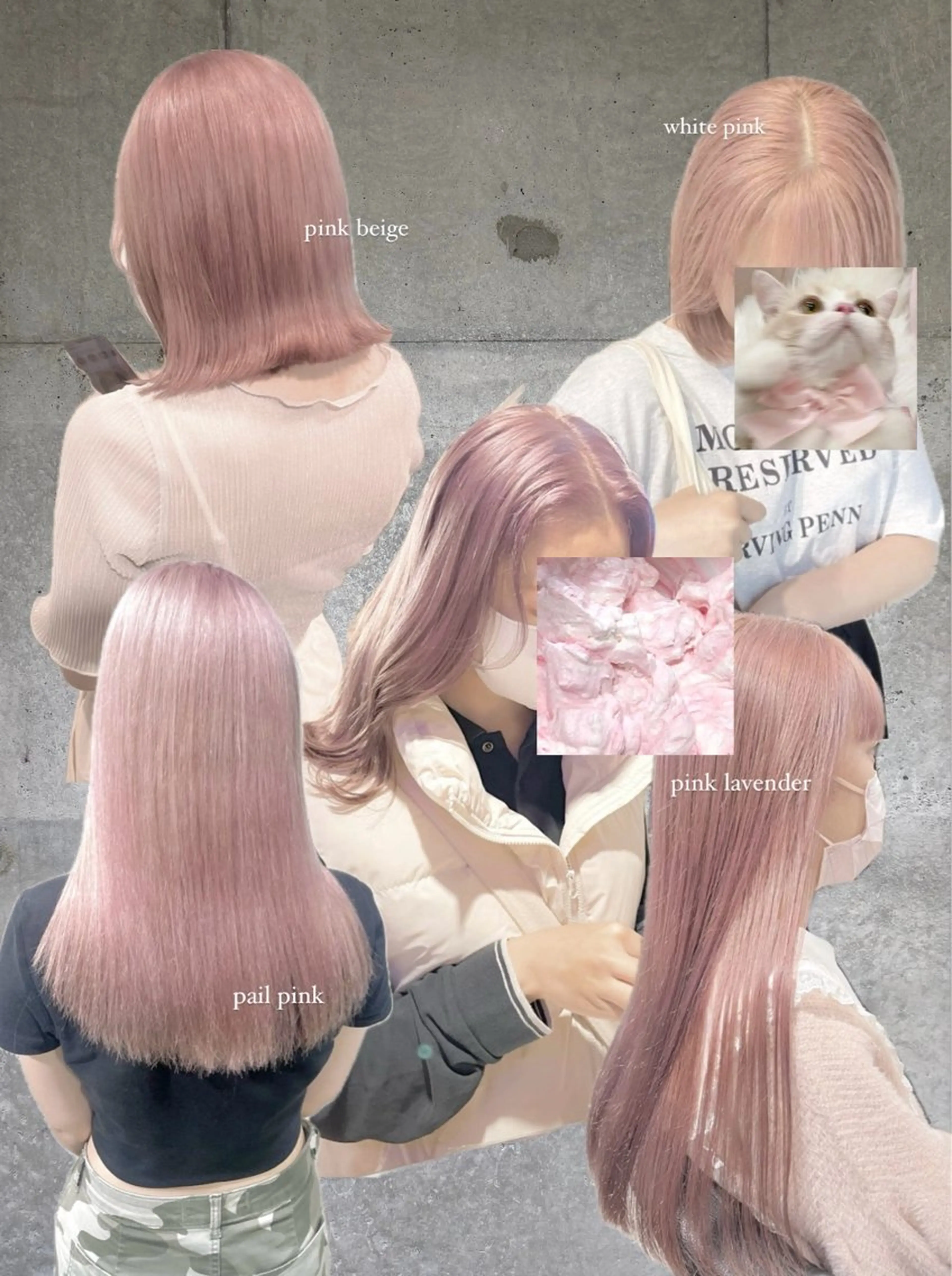 セミロング カラー ブリーチ ハイトーンカラー ピンクカラー ヘアカラー 透明感カラー・レイヤ ー🎀amika🎀のヘアスタイル