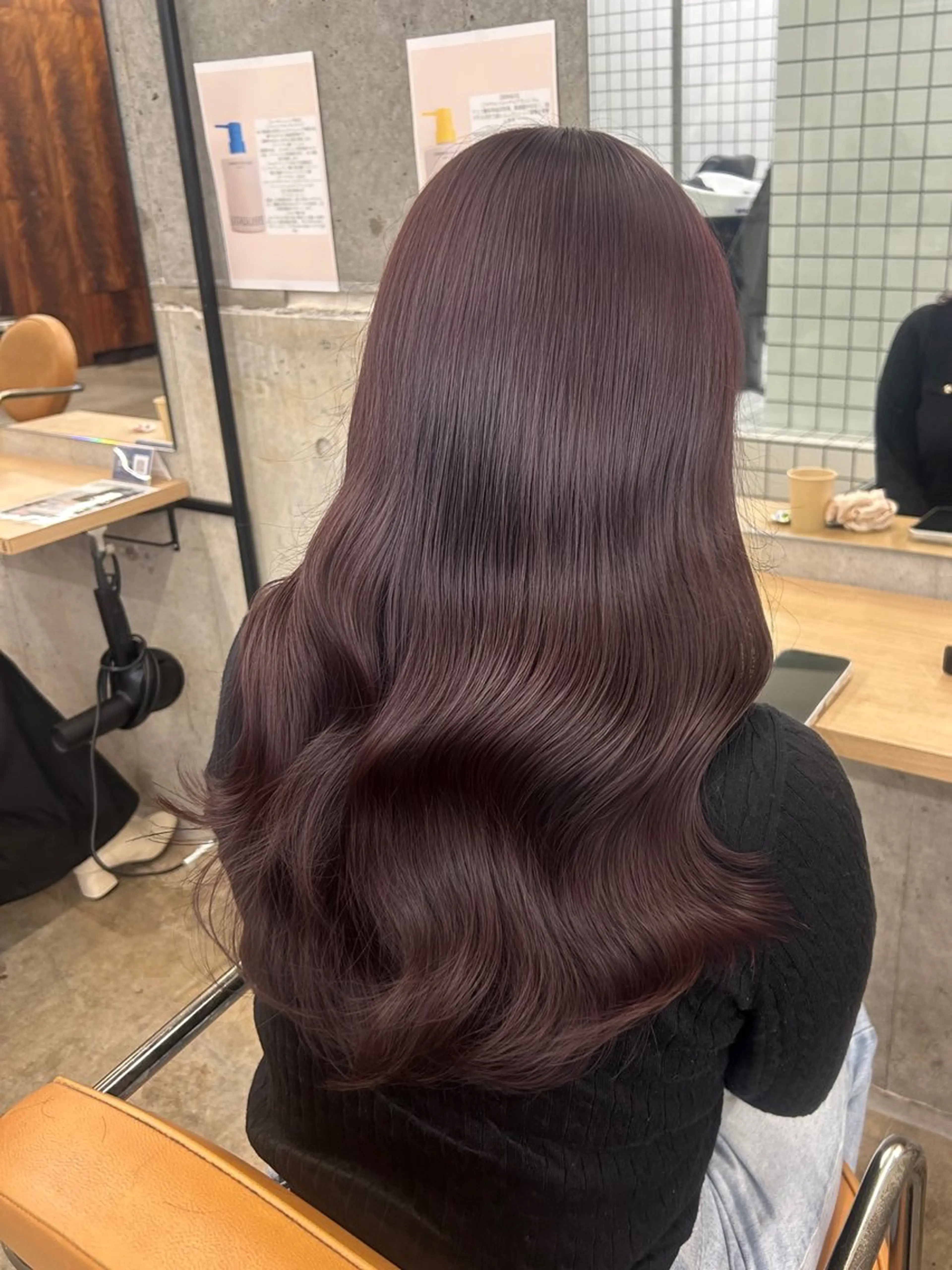 ロング カラー ヘアカラー トリートメント 🌷ラベンダーピンク 顔まわり🌷ねいろのヘアスタイル