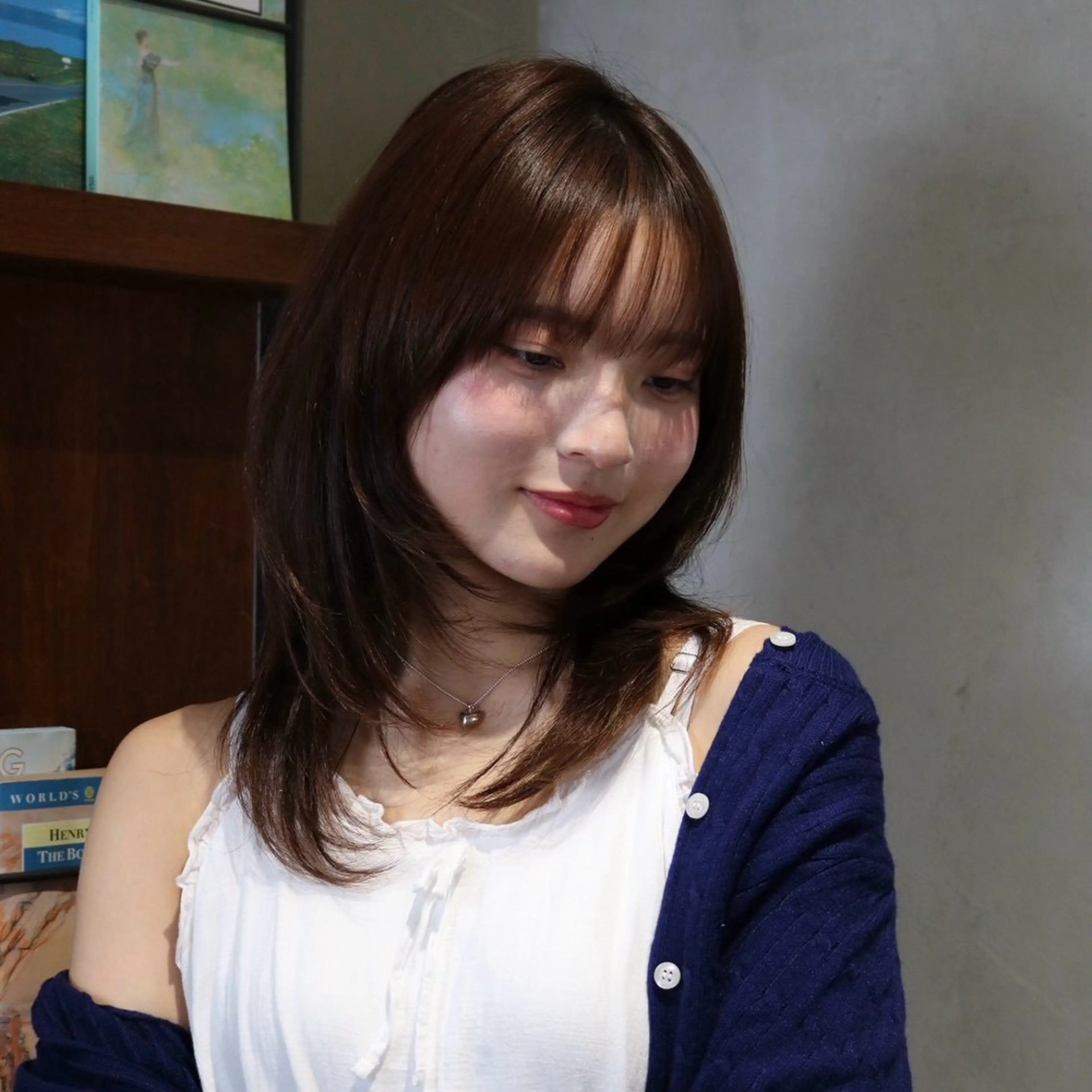 ミディアム カット パーマ/艶感カラー ୨୧ RISAKOのヘアスタイル