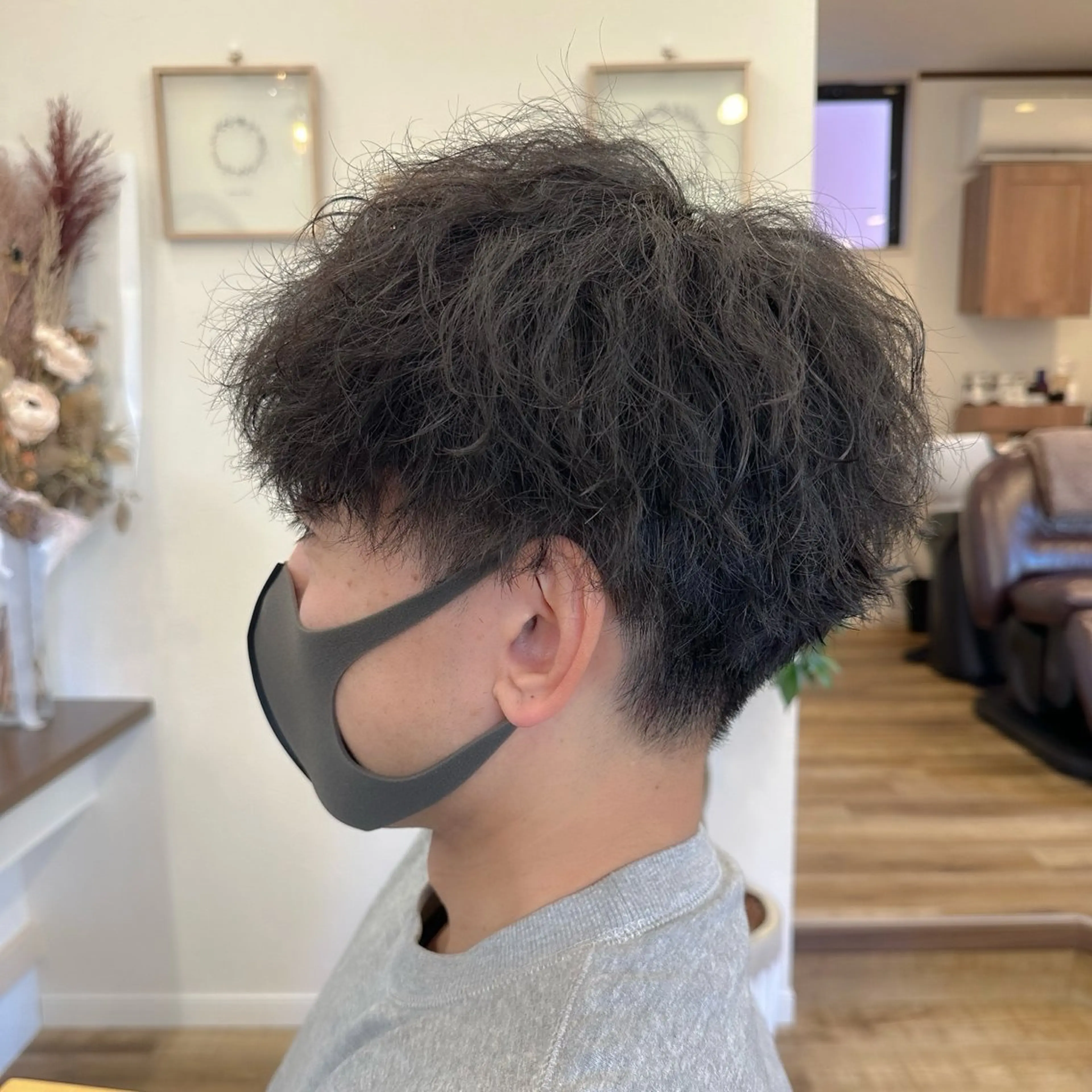 パーマ メンズ 北上尾/ショート/ 後藤　朔哉のヘアスタイル