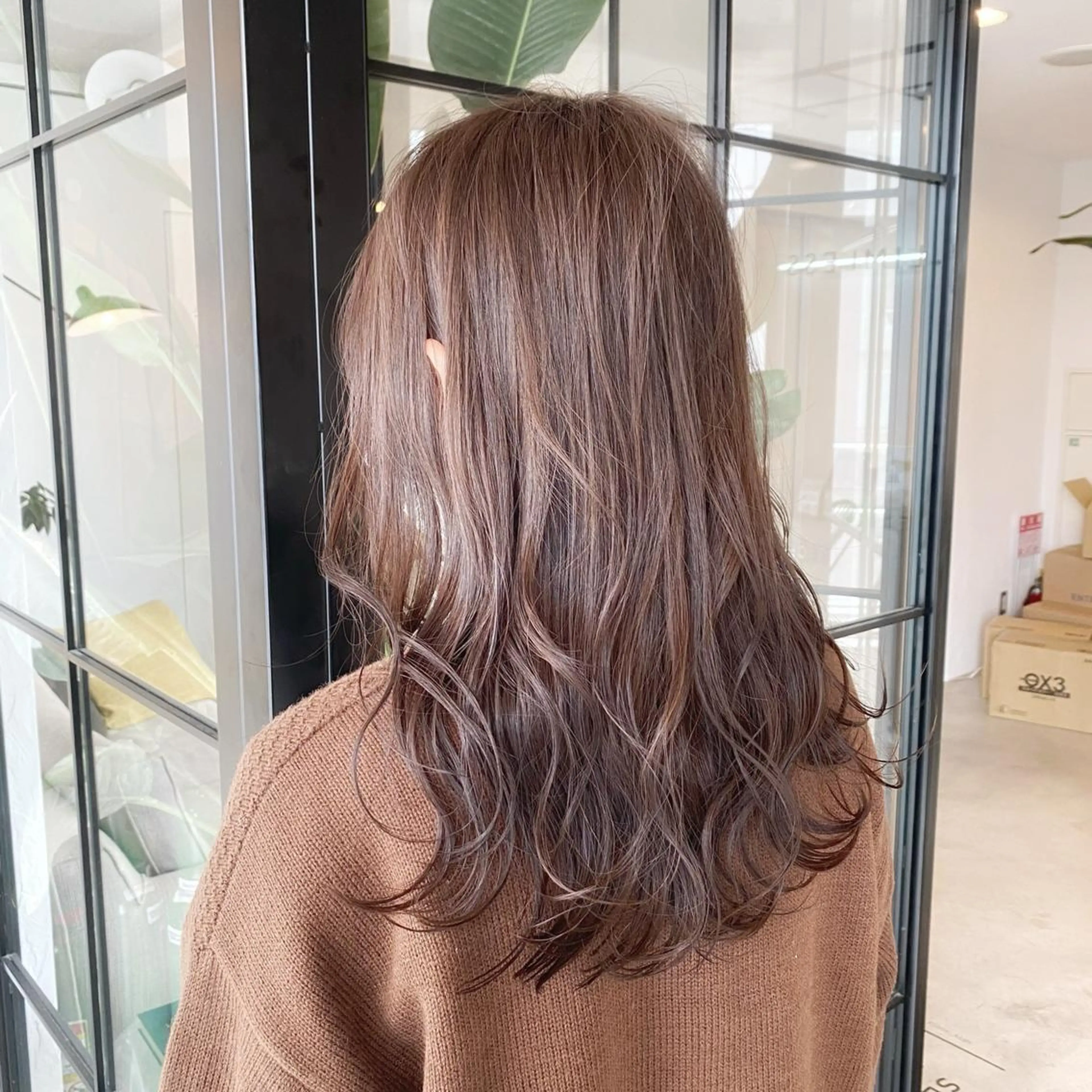 ミディアム パーマ カラー カット トリートメント ベージュカラー🌿 新潟駅/青木結月のヘアスタイル