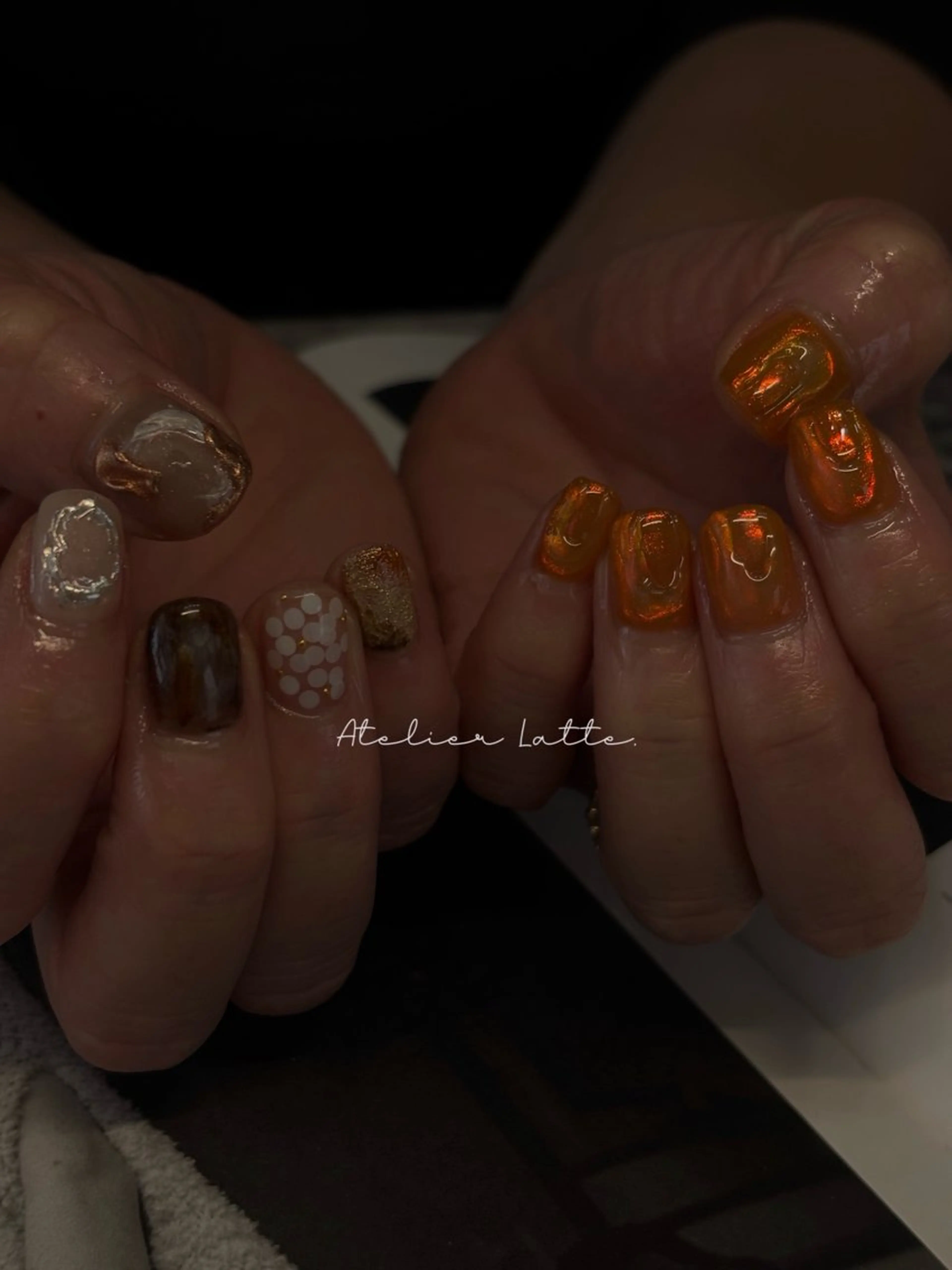 ネイル ニュアンスネイル シンプルネイル Atelier Latteのネイルデザイン