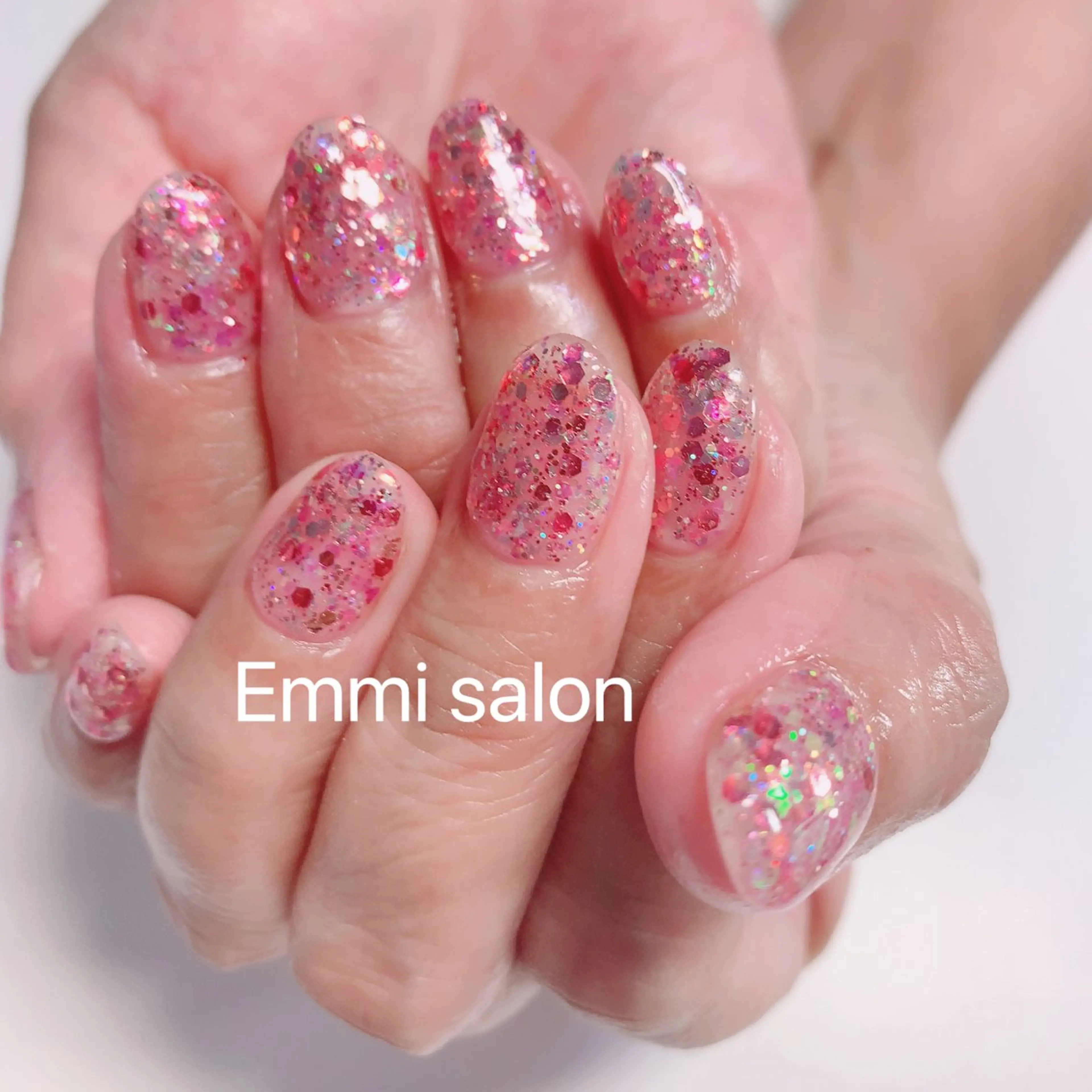 ネイル 韓国ネイル ラメ(グリッター) Emmi salonのネイルデザイン