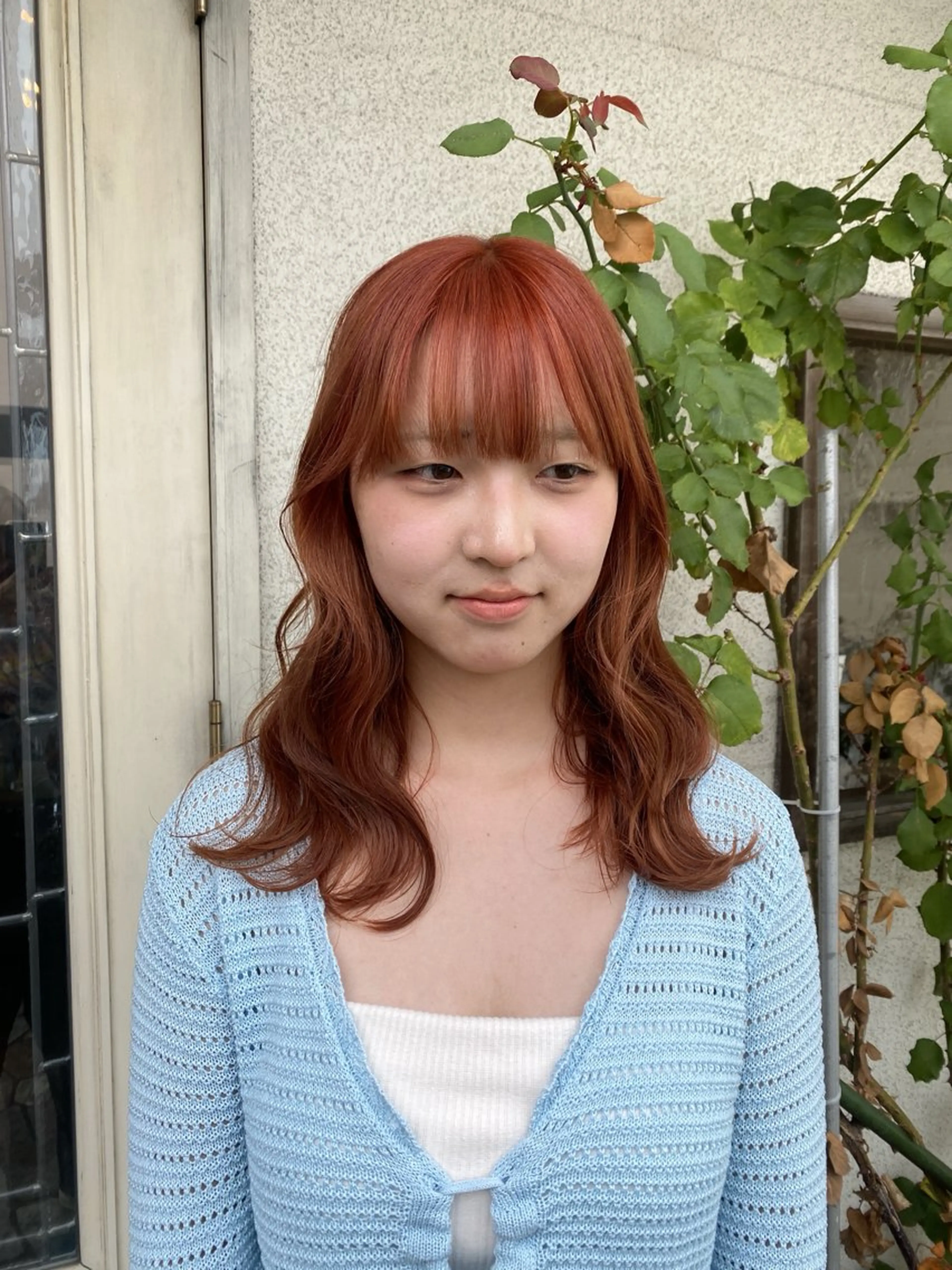 ミディアム カラー 冨永 萌のヘアスタイル