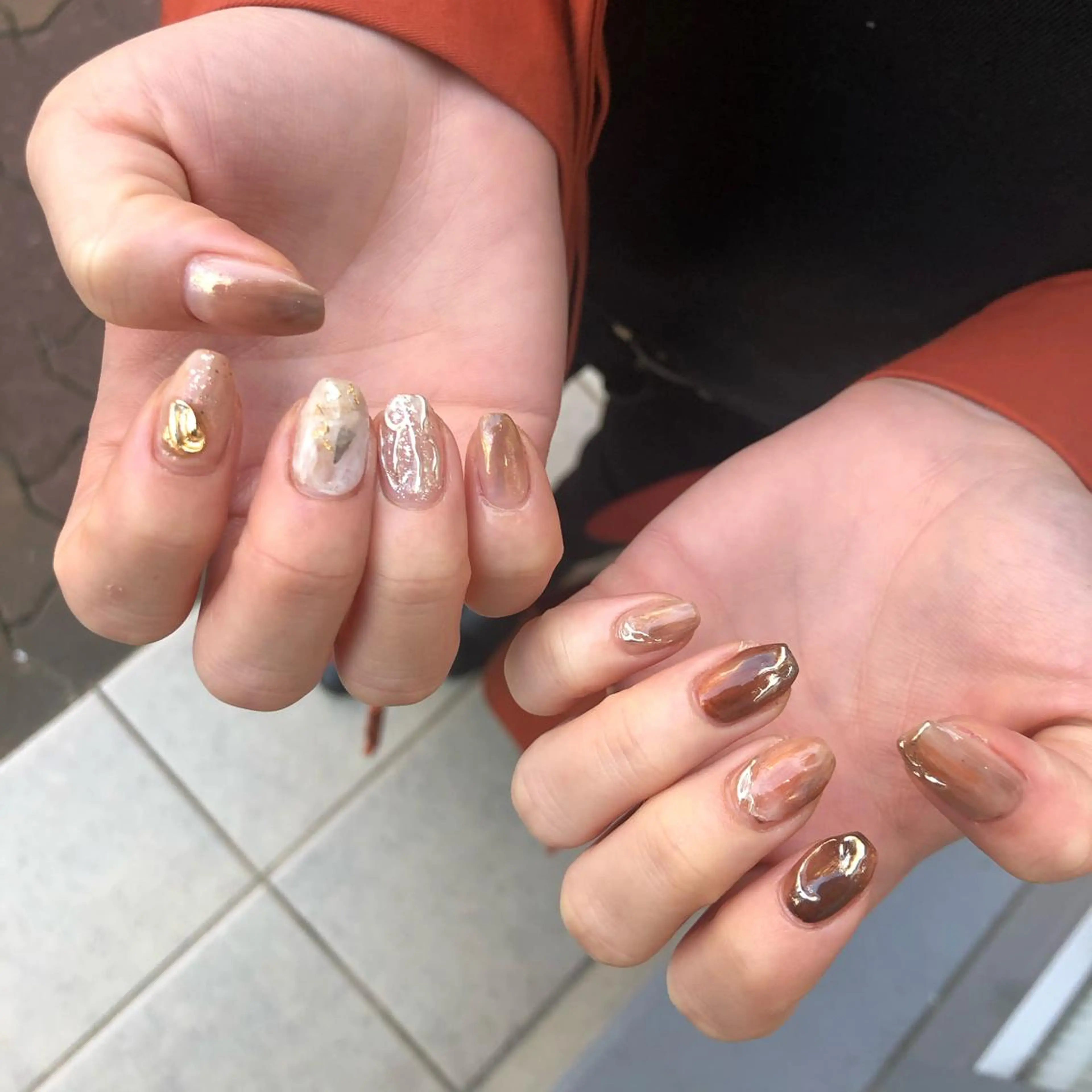 ロング カラー ヘアアレンジ キッズ ネイル マツエク・マツパ 福田 加奈のネイルデザイン