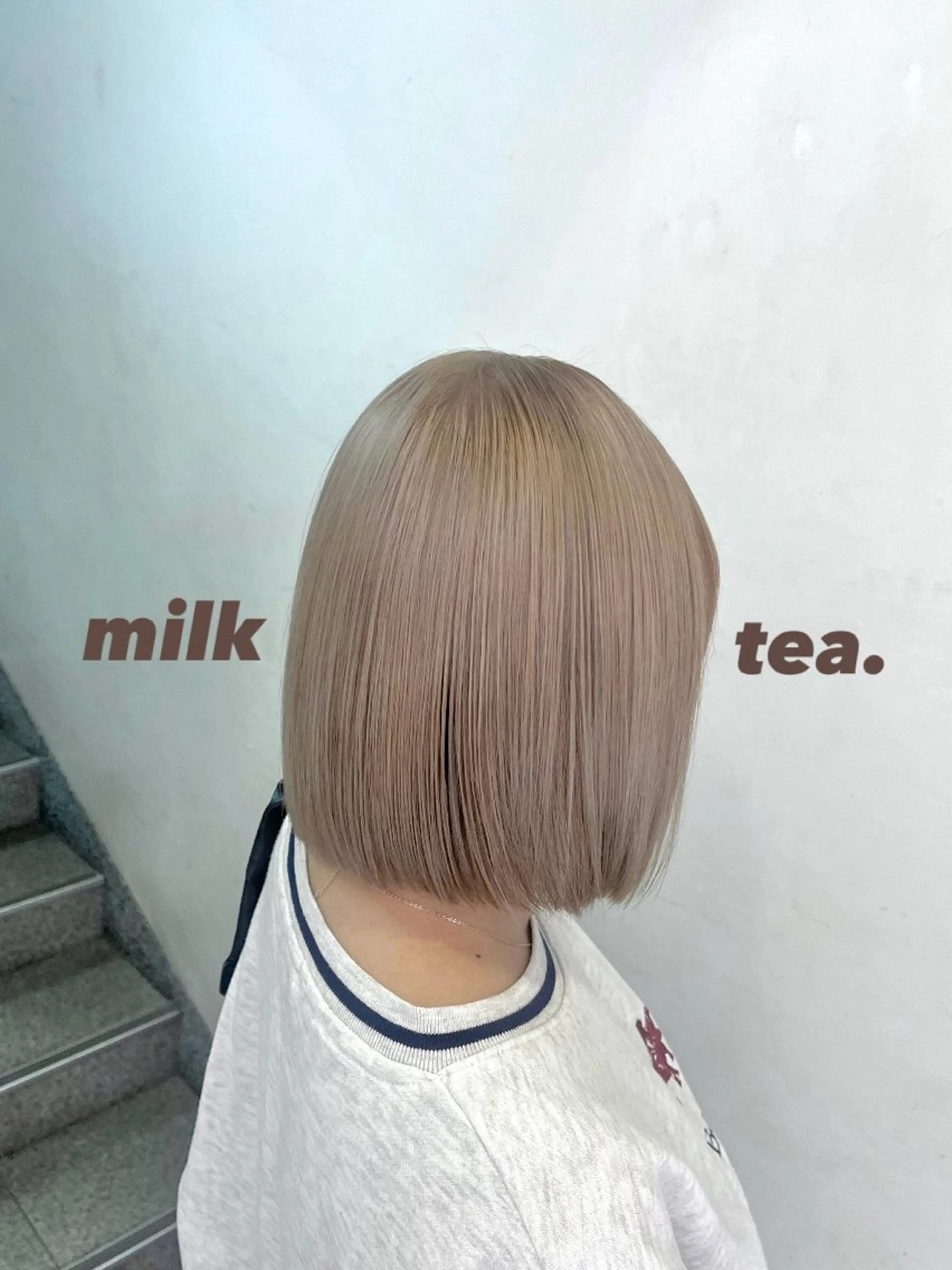 ショート カラー ベージュカラー ミルクティーベージュ メンズパーマ/ 横浜/佐藤桃香 🦥のヘアスタイル