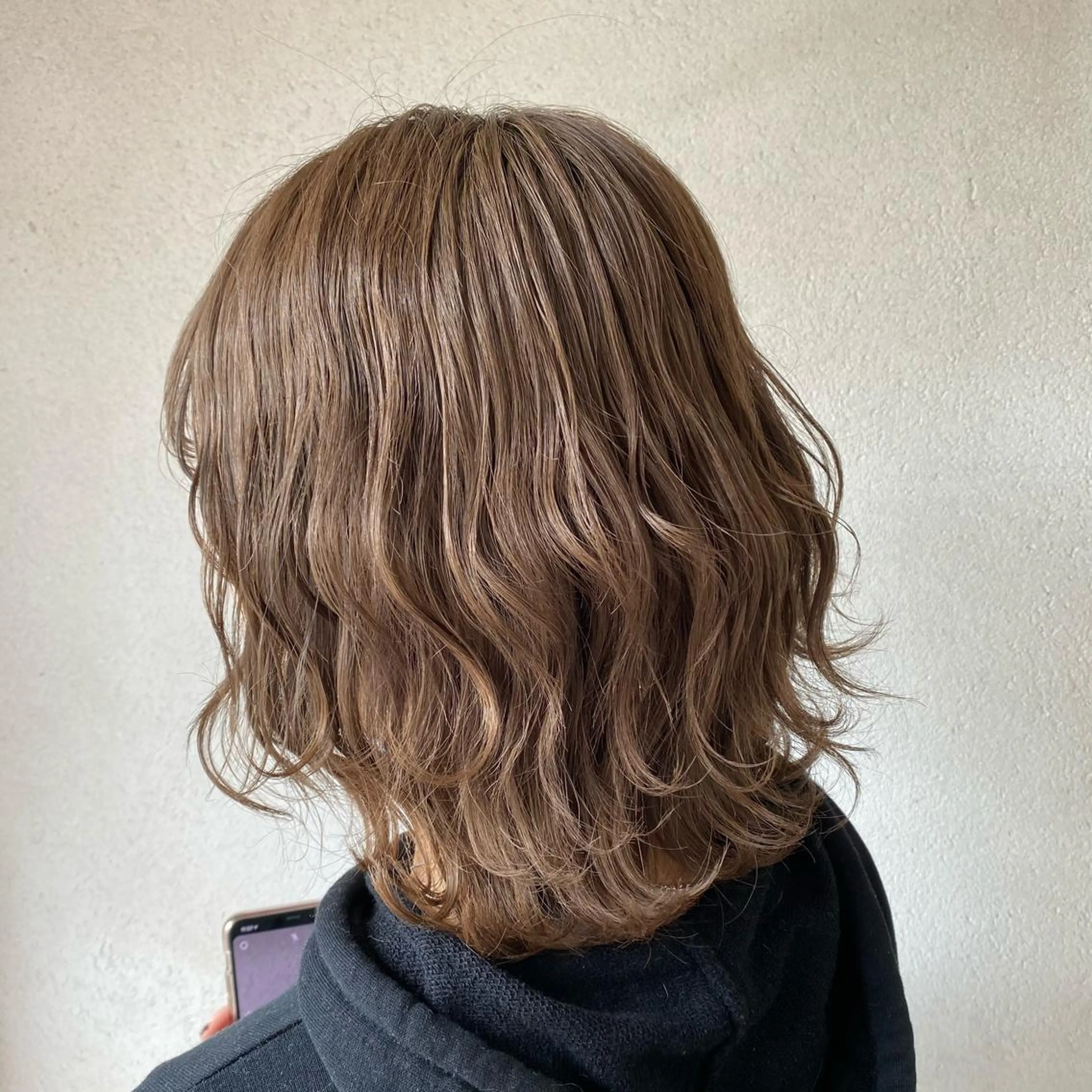 ミディアム カラー バレイヤージュ 隅中秀弥のヘアスタイル