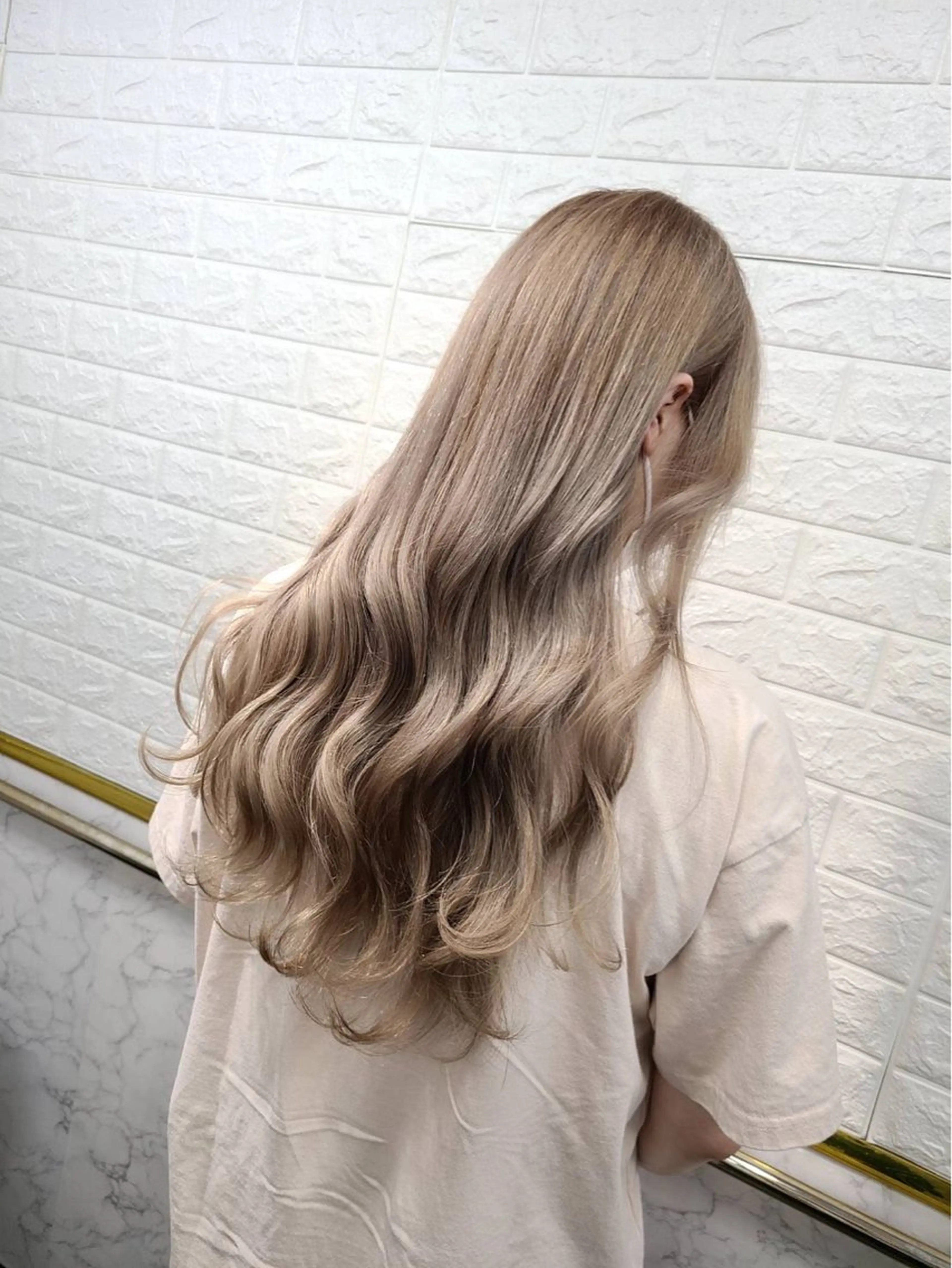 ロング カラー ヘアカラー エクステ 渋谷ハイトーン/ エクステ/さきののヘアスタイル