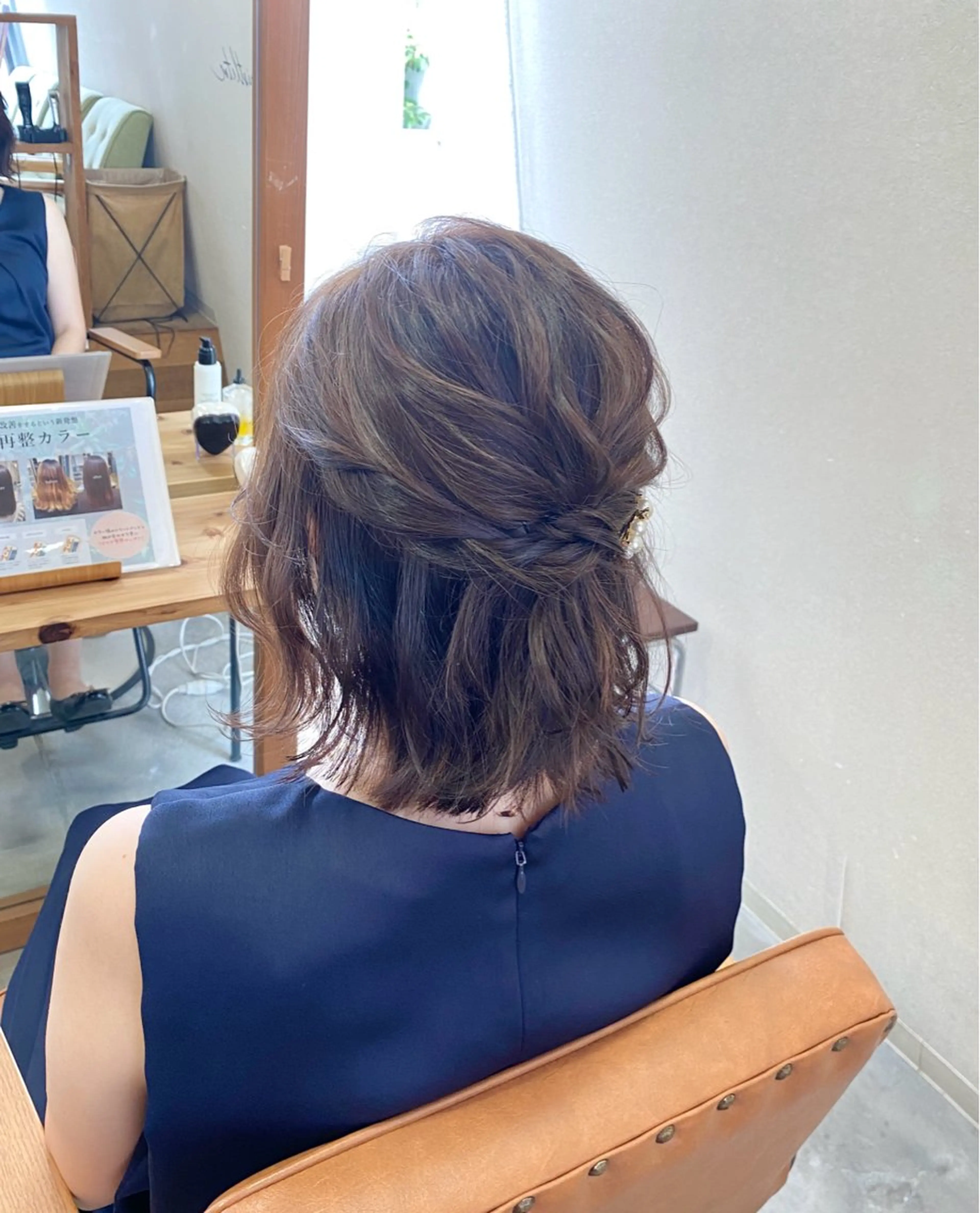 ヘアアレンジ ヘアセット 酸性ストレート/ブリ ーチなしWカラー河本のヘアスタイル