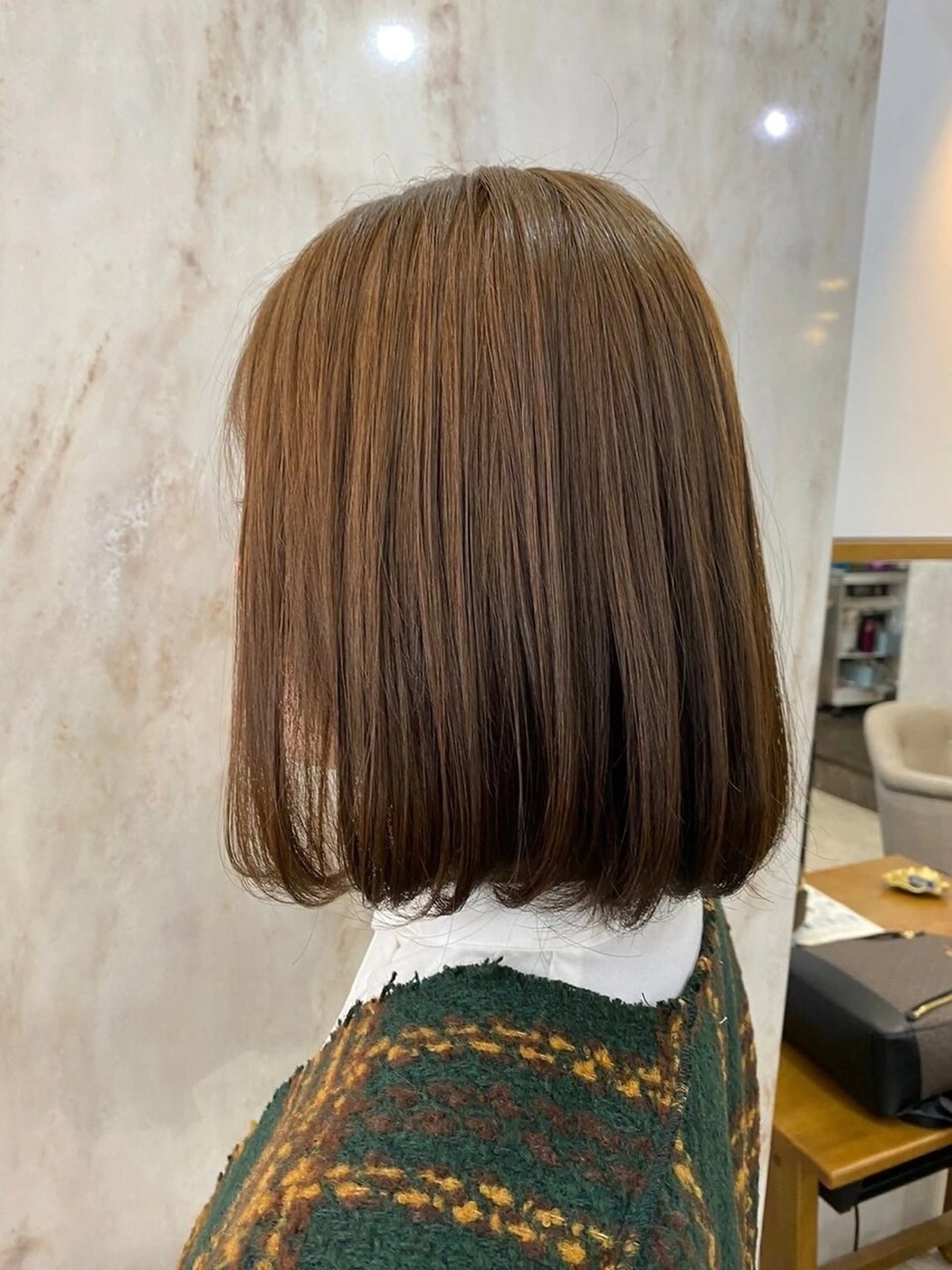 セミロング カラー 🇺🇸大宮パーマ 波巻き/ツイスパのヘアスタイル