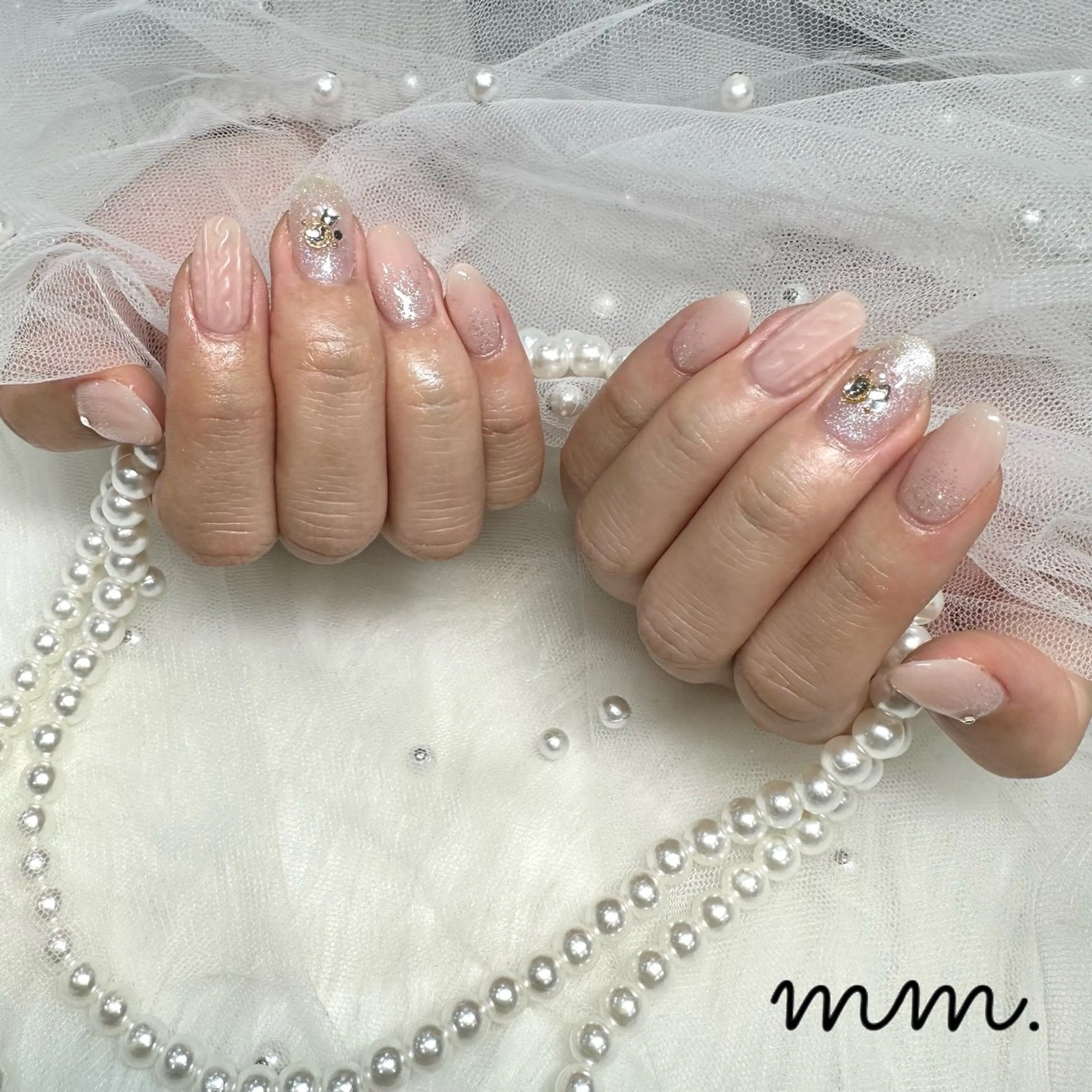 ネイル ハンドネイル 🩷🩵mm.大宮 Riyo🧸🩵🩷のネイルデザイン