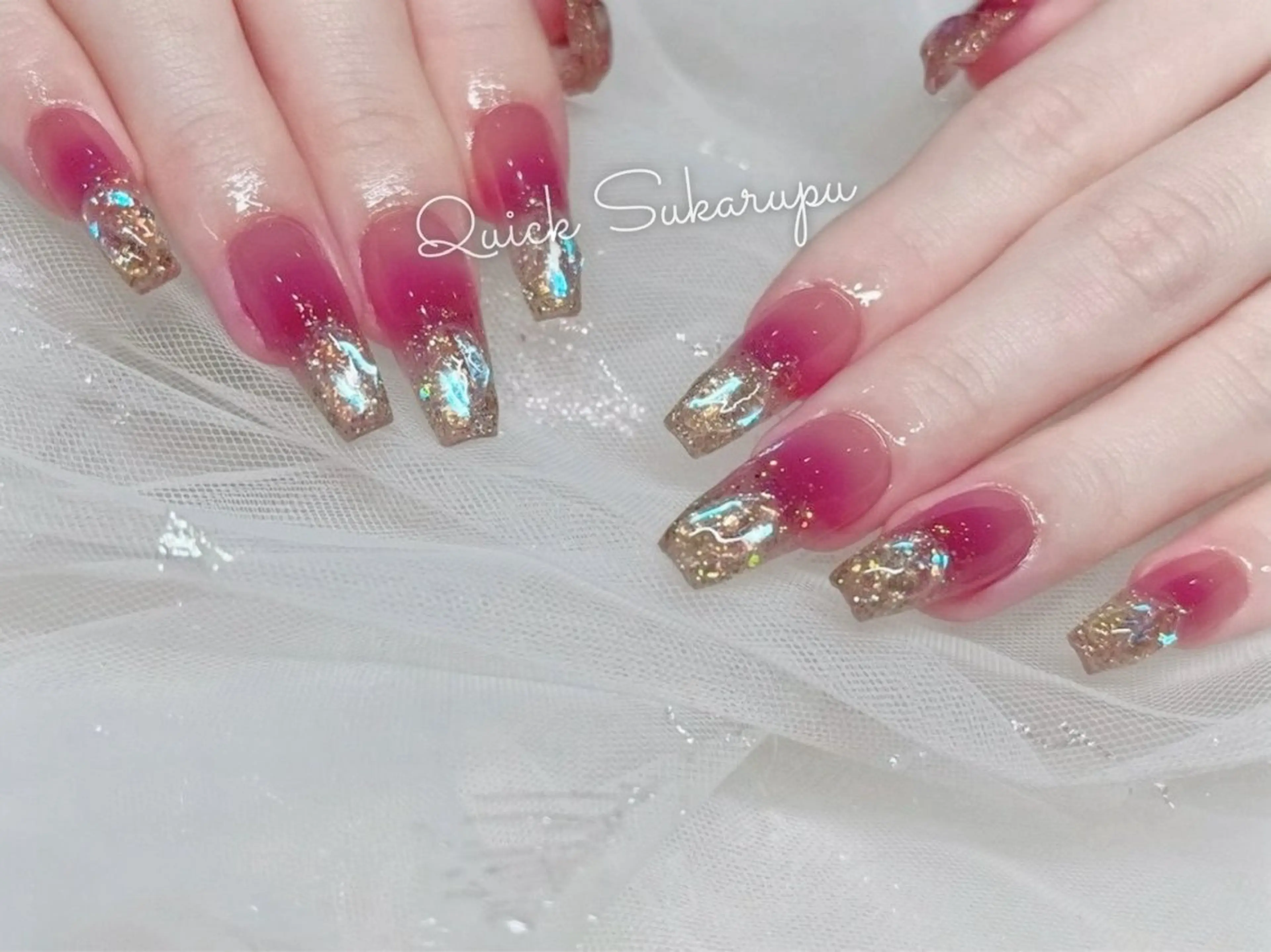 ロング Quick Sukarupuのネイルデザイン