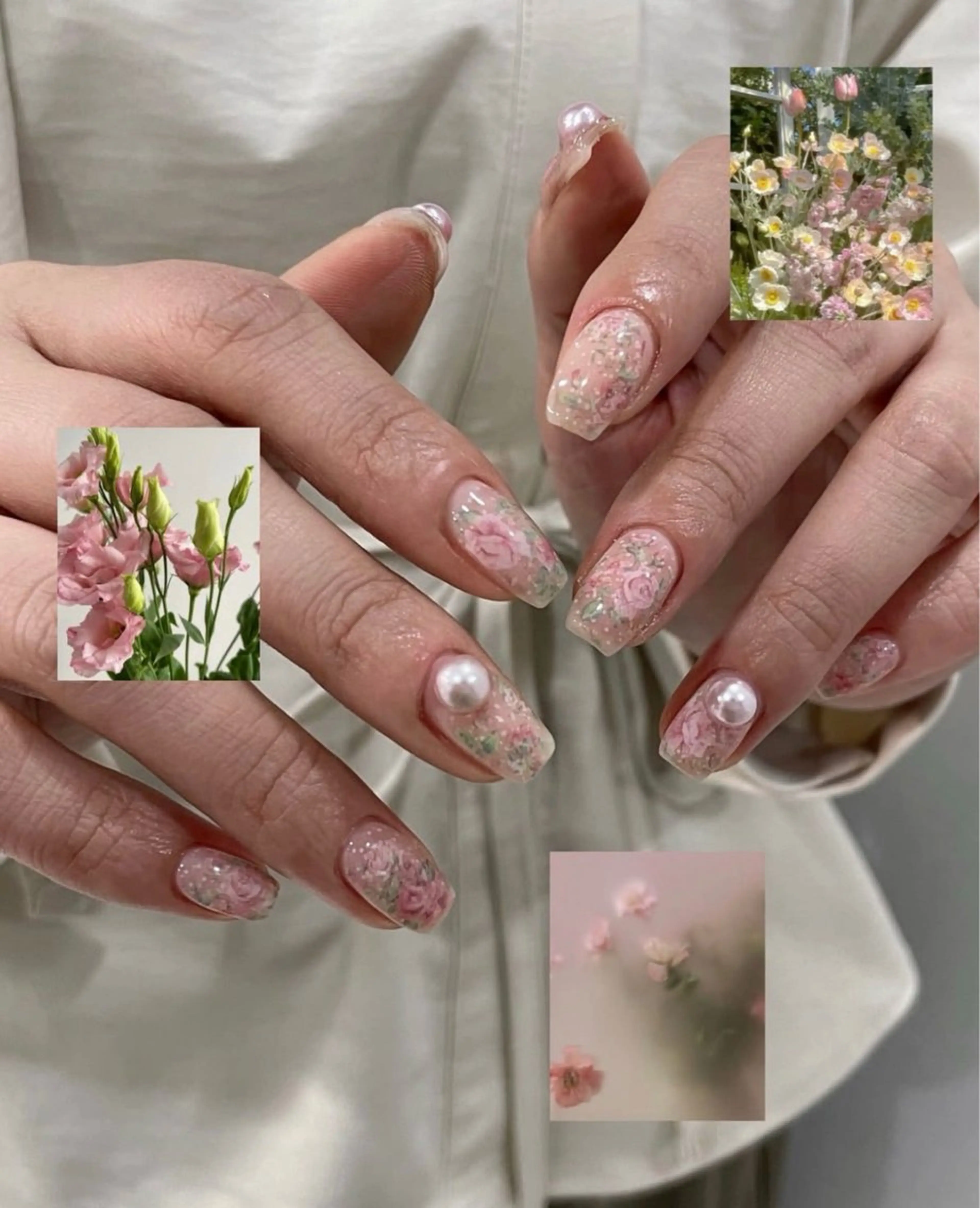 ネイル 長さ出し フレンチネイル 韓国ネイル レース マグネットネイル ハンドネイル 波 なみのネイルデザイン