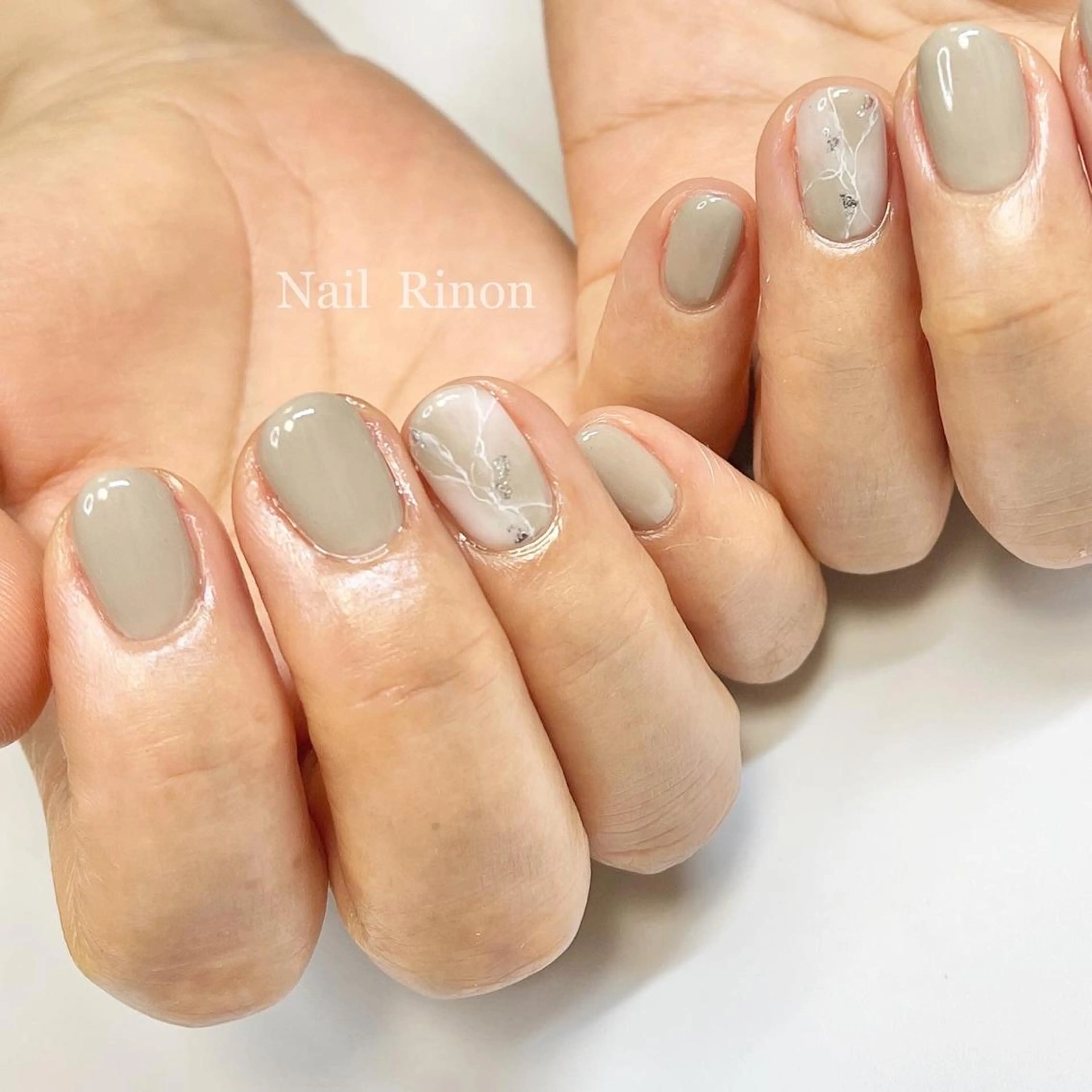 ネイル 大理石ネイル(マーブル) シンプルネイル ハンドネイル Nail Rinonのネイルデザイン