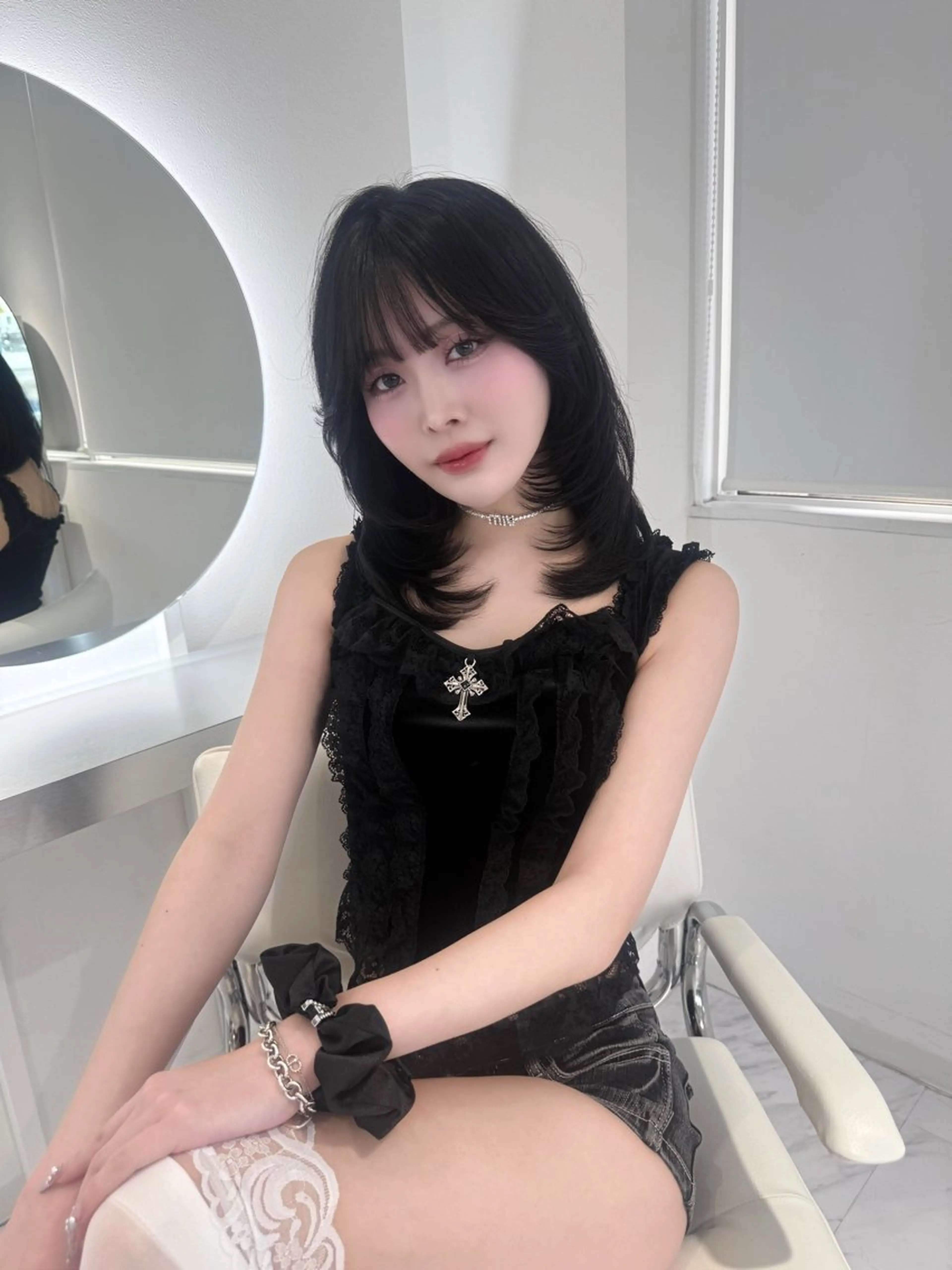 前髪カット✂︎+後れ毛カット🎀🤍の写真