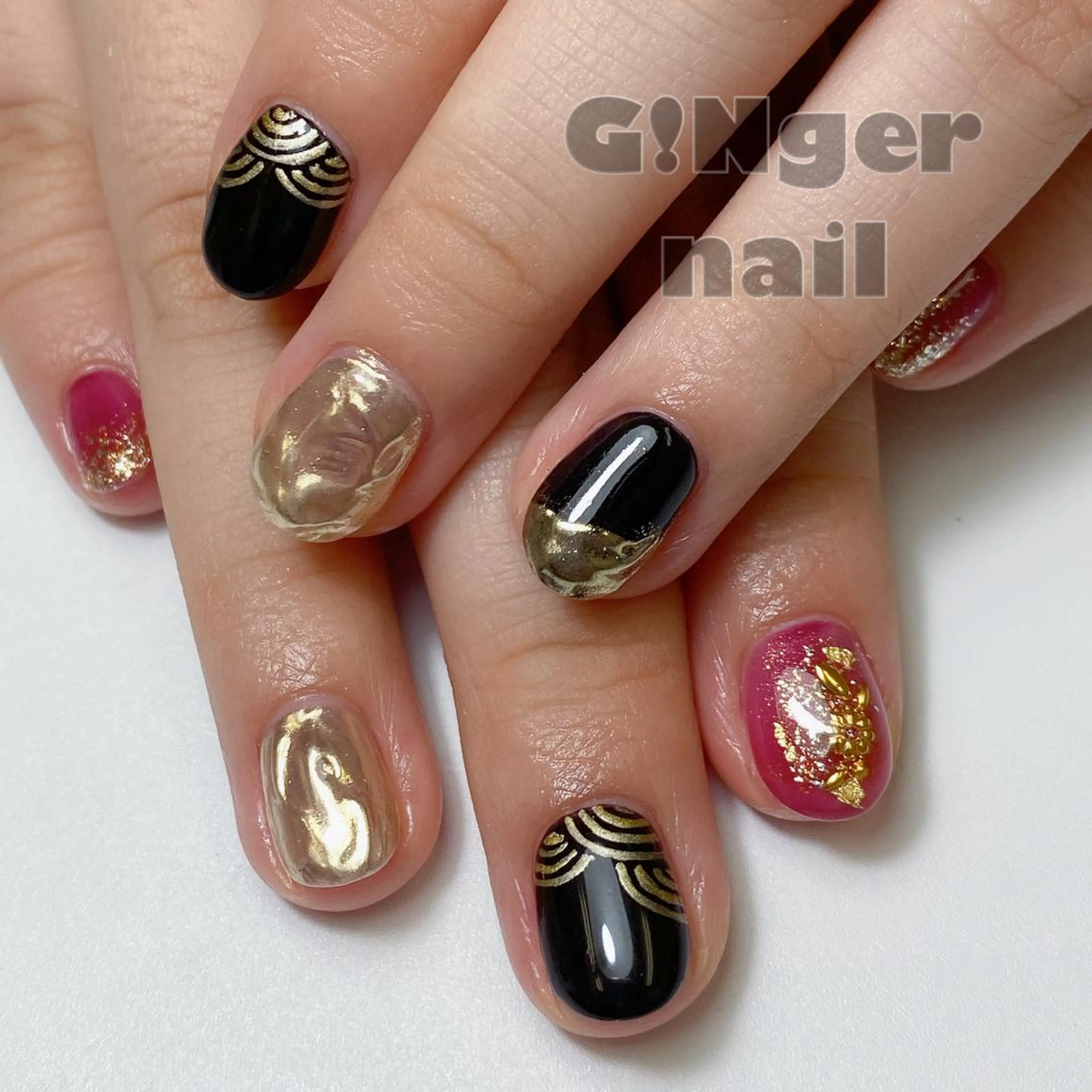 ネイル 成人式 代々木 GINGERNAILのネイルデザイン