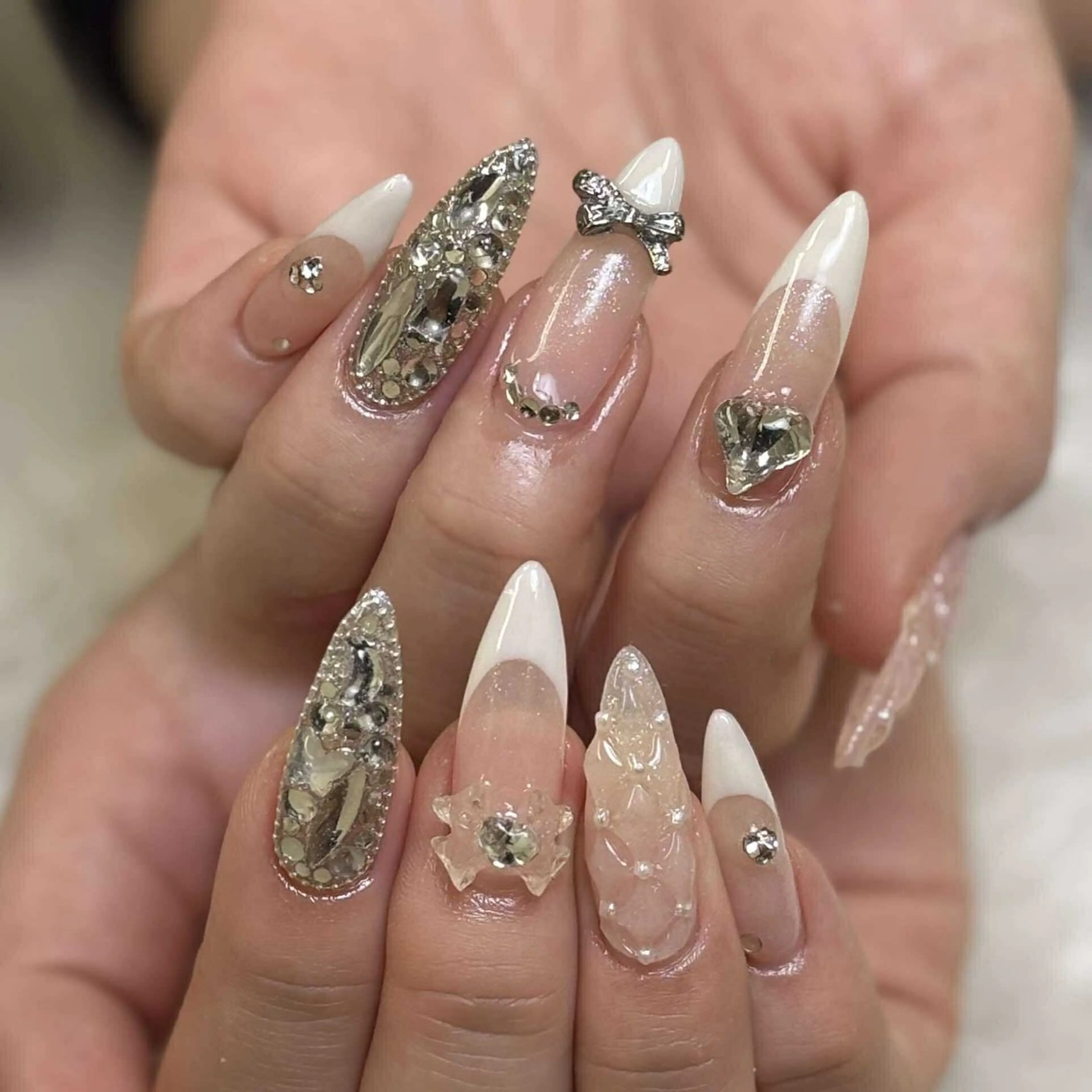 ネイル アートネイル 成人式 ジェルネイル ニュアンスネイル 夏ネイル ハンドネイル NIE MoMoのネイルデザイン