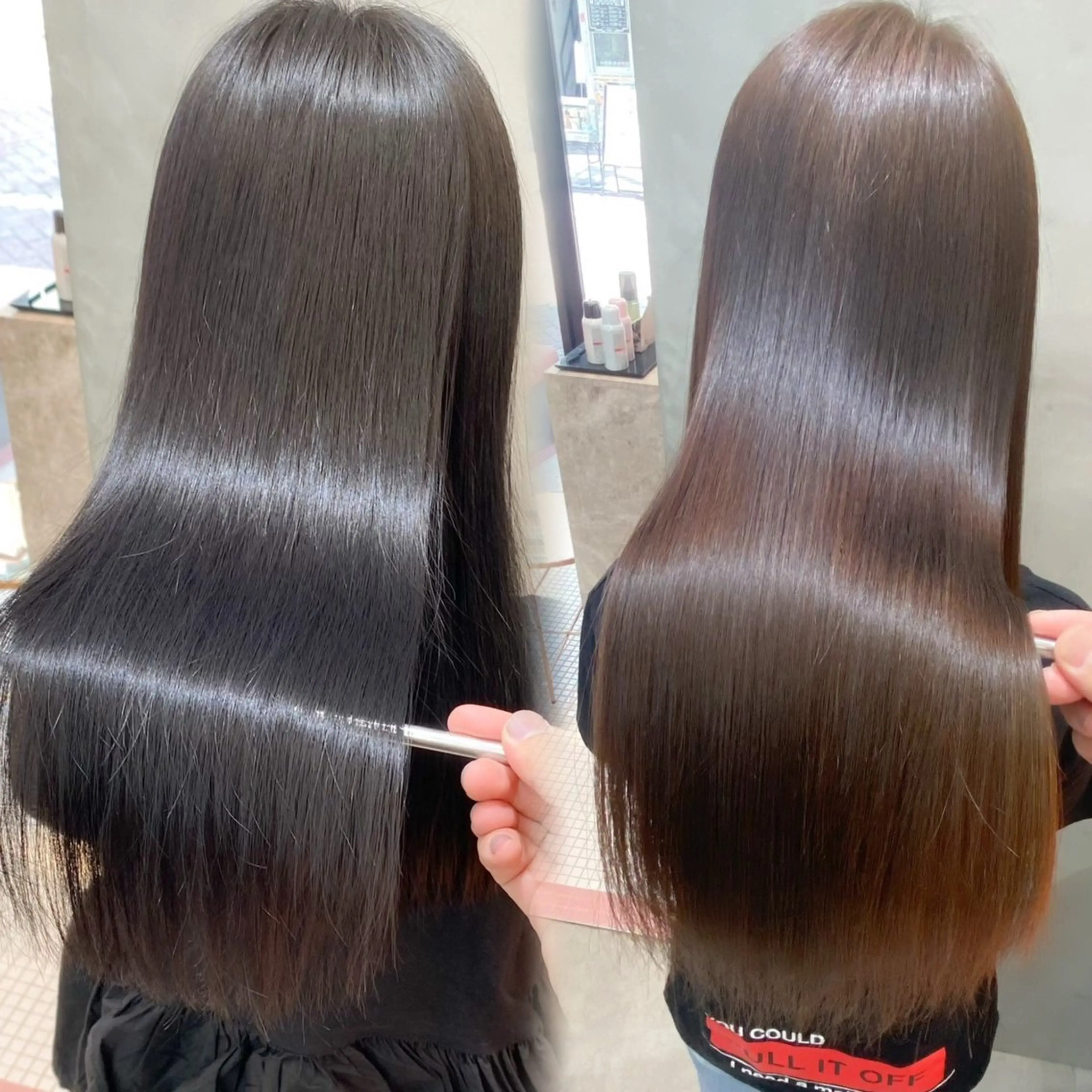 ロング カラー パーマ カット ヘアカラー 縮毛矯正 トリートメント ‎🤍レイヤー/ 縮毛矯正🖤菊池瑛士のヘアスタイル