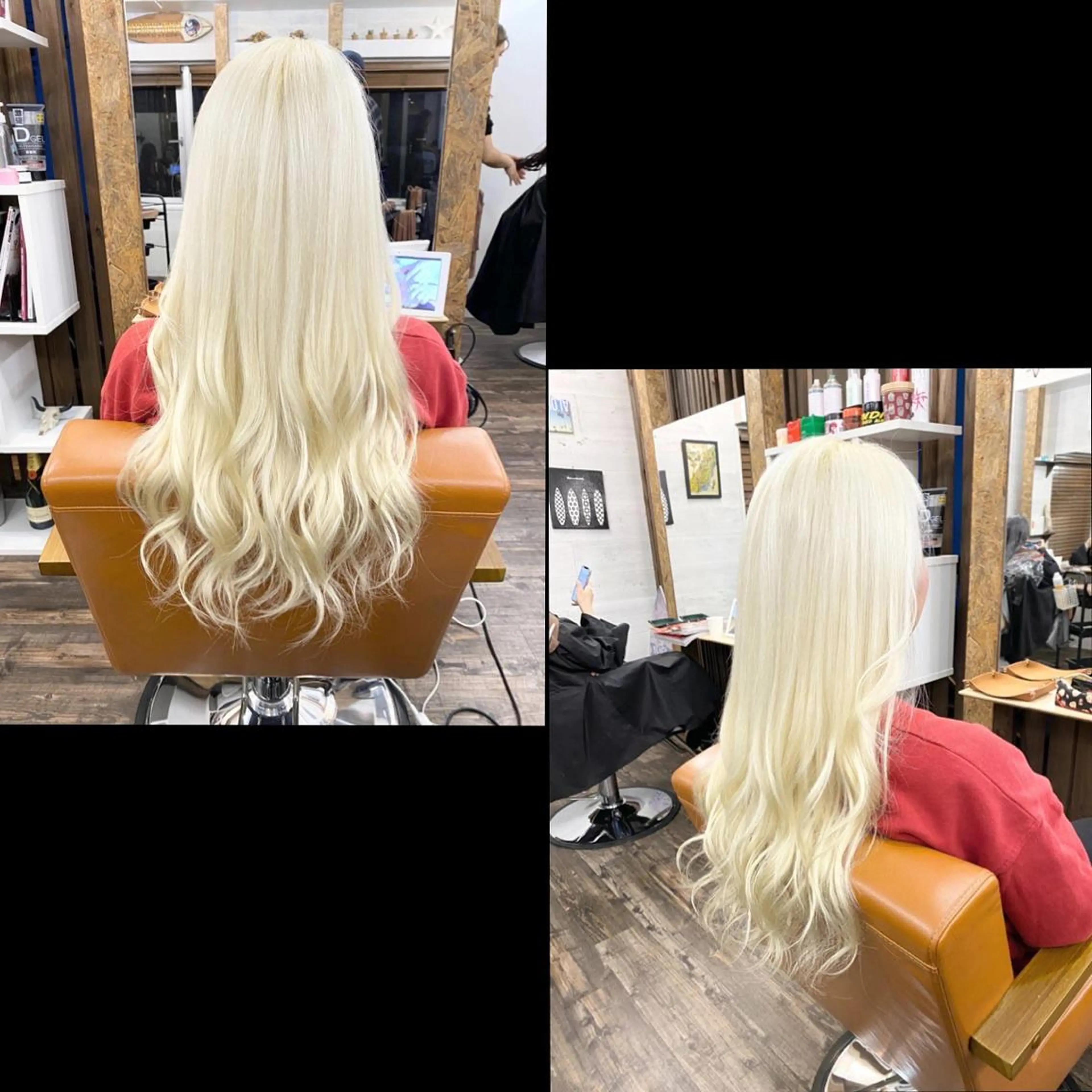 ロング カラー ✯カラー&編み込み エクステ✯池田智博✯のヘアスタイル