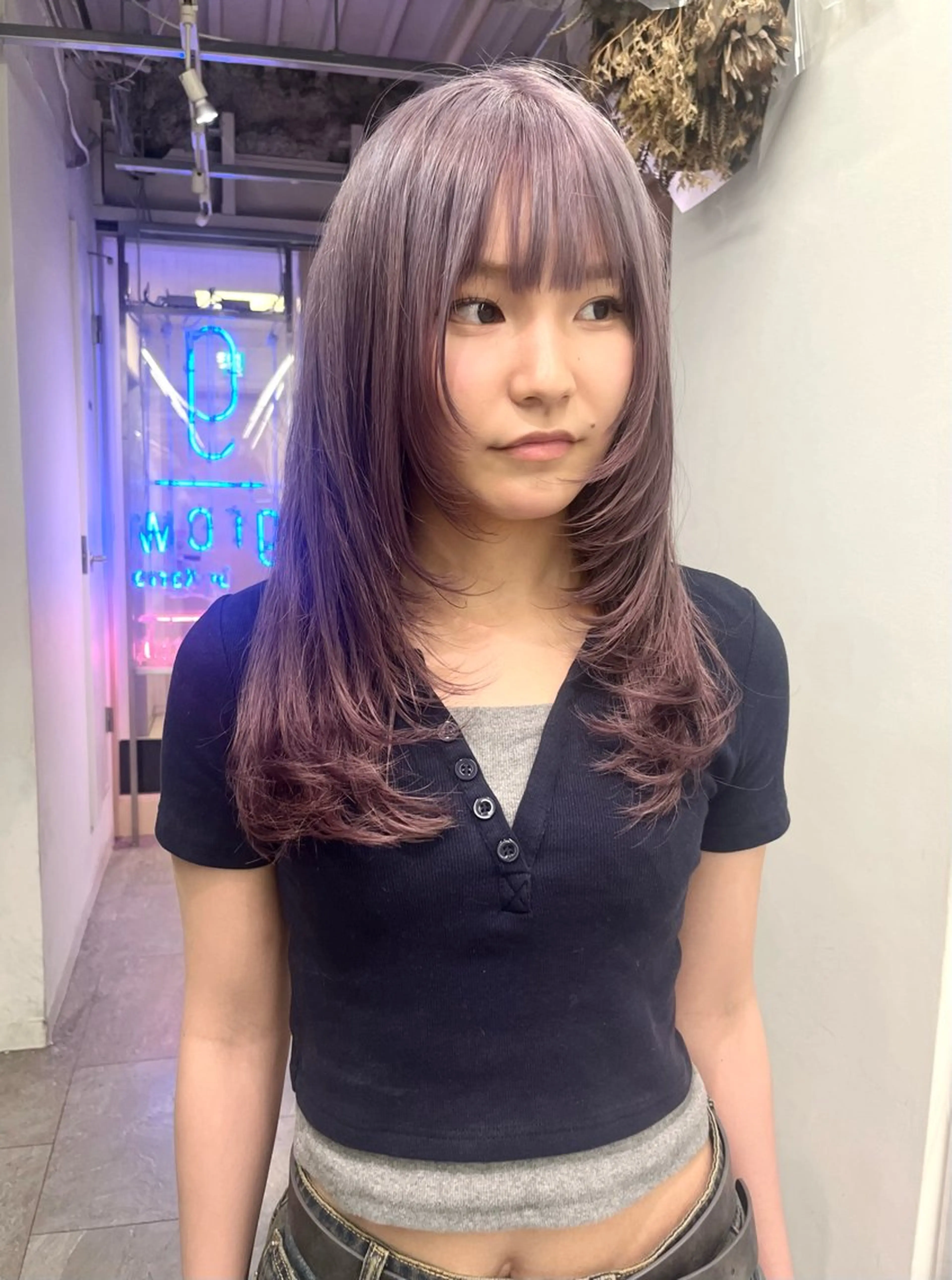 セミロング カラー カット ヘアカラー 渋谷🎨ブリーチ特化 ×エクステ🎨レンのヘアスタイル