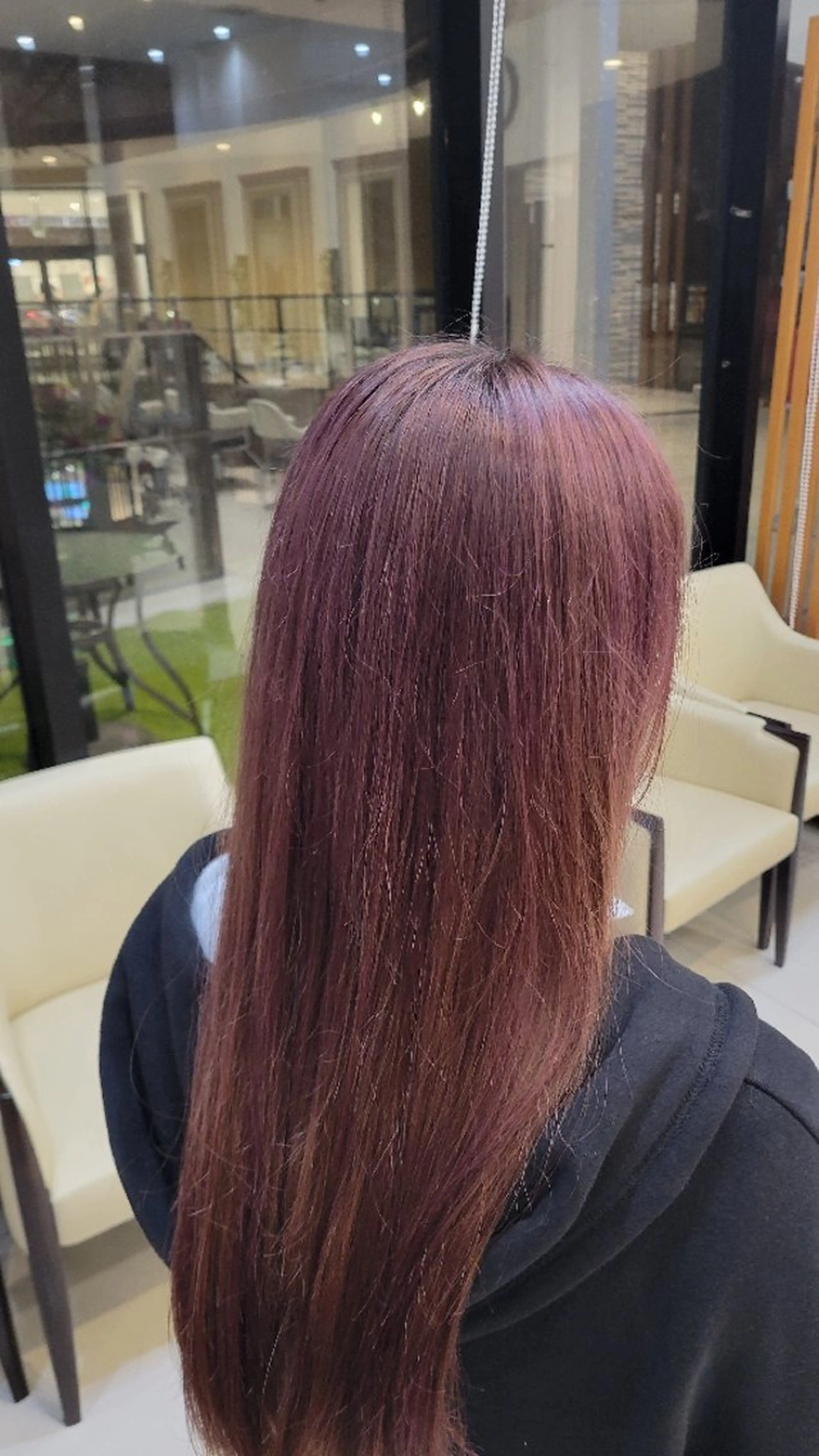 ロング パープルカラー 渡辺 将功のヘアスタイル