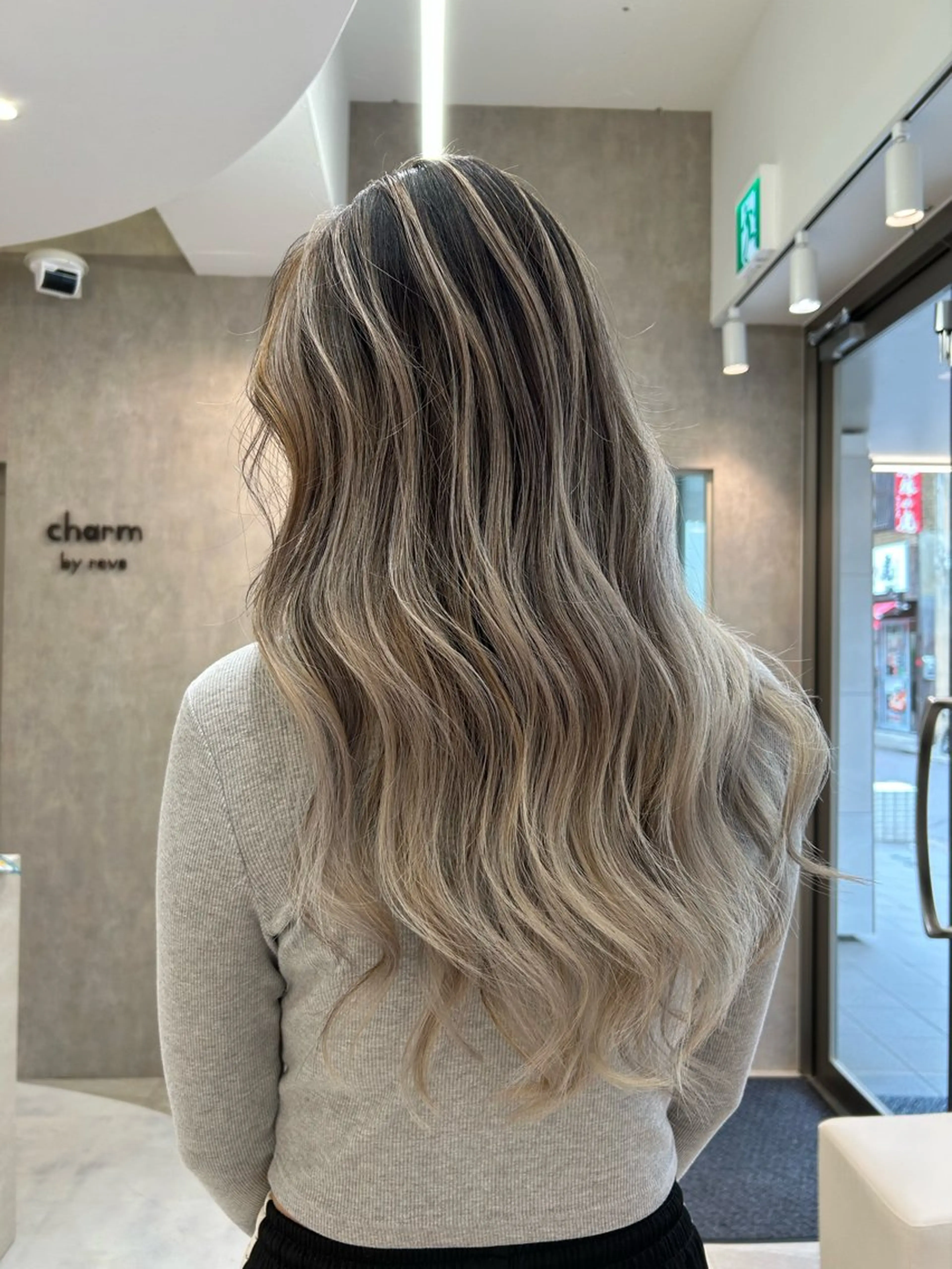 ロング カラー バレイヤージュ 外国人風カラー レイヤーカット カット ヘアカラー 竹井俊介/ハイトーン /白髪ぼかしのヘアスタイル