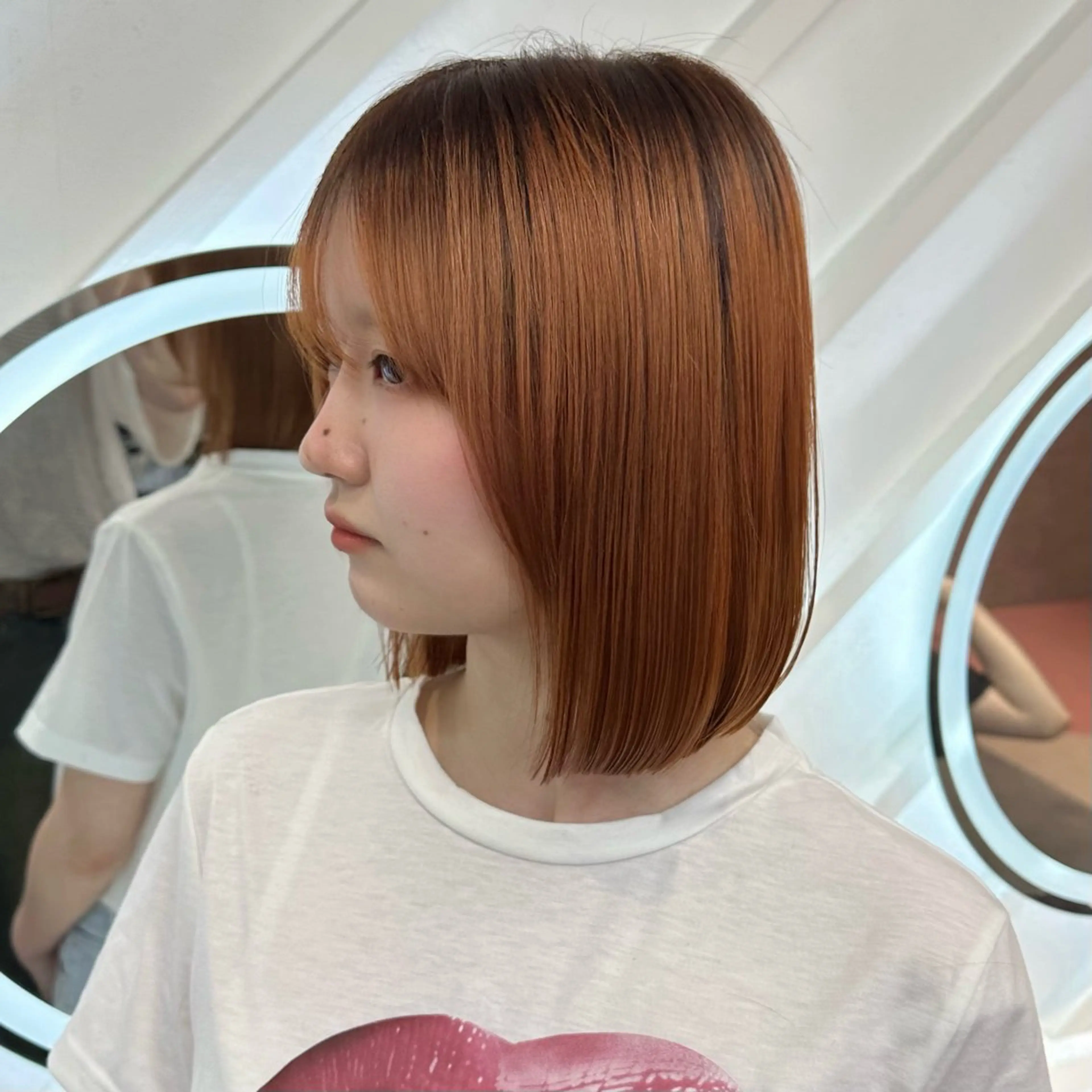 🧡透明感/艶プレミアムヘアカラー🧡➕超保湿髪質改善スチームトリートメント🫧🪄︎︎✨の写真