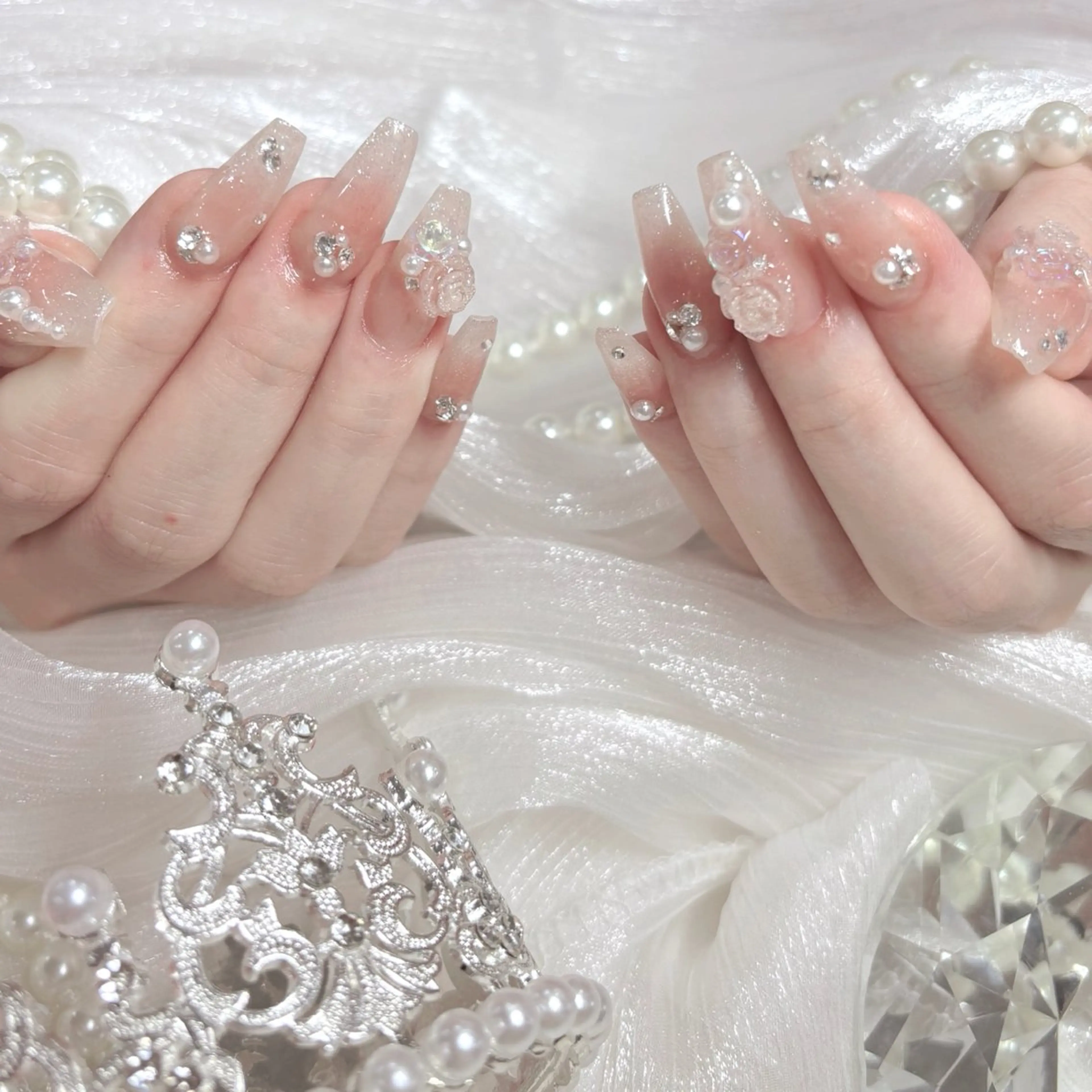 ネイル アートネイル チークネイル ピンク ハンドネイル FLY Nail Salonのネイルデザイン