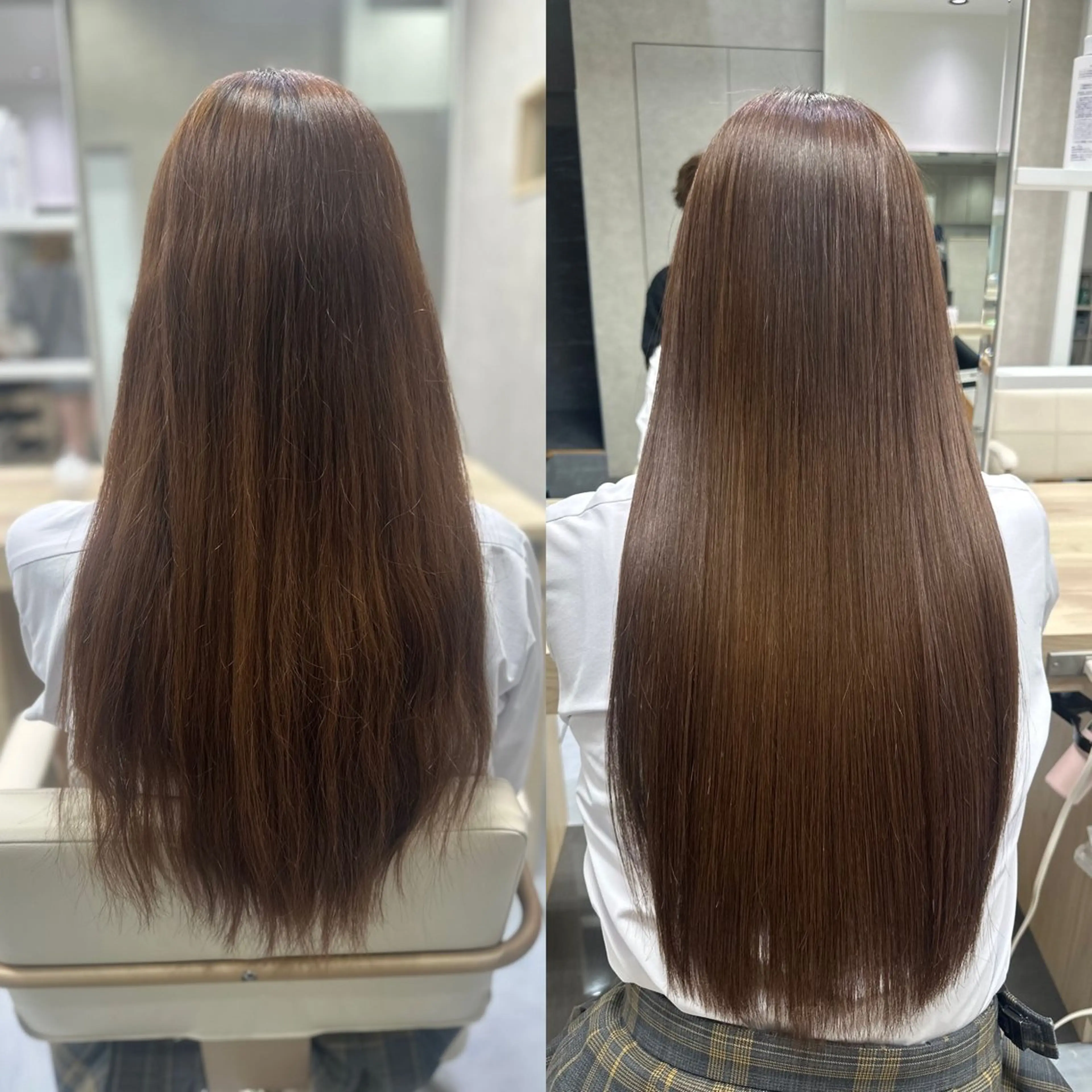 ロング パーマ 縮毛矯正 トリートメント 髪質改善/縮毛矯正 /ブリーチ矯正/岡部のヘアスタイル