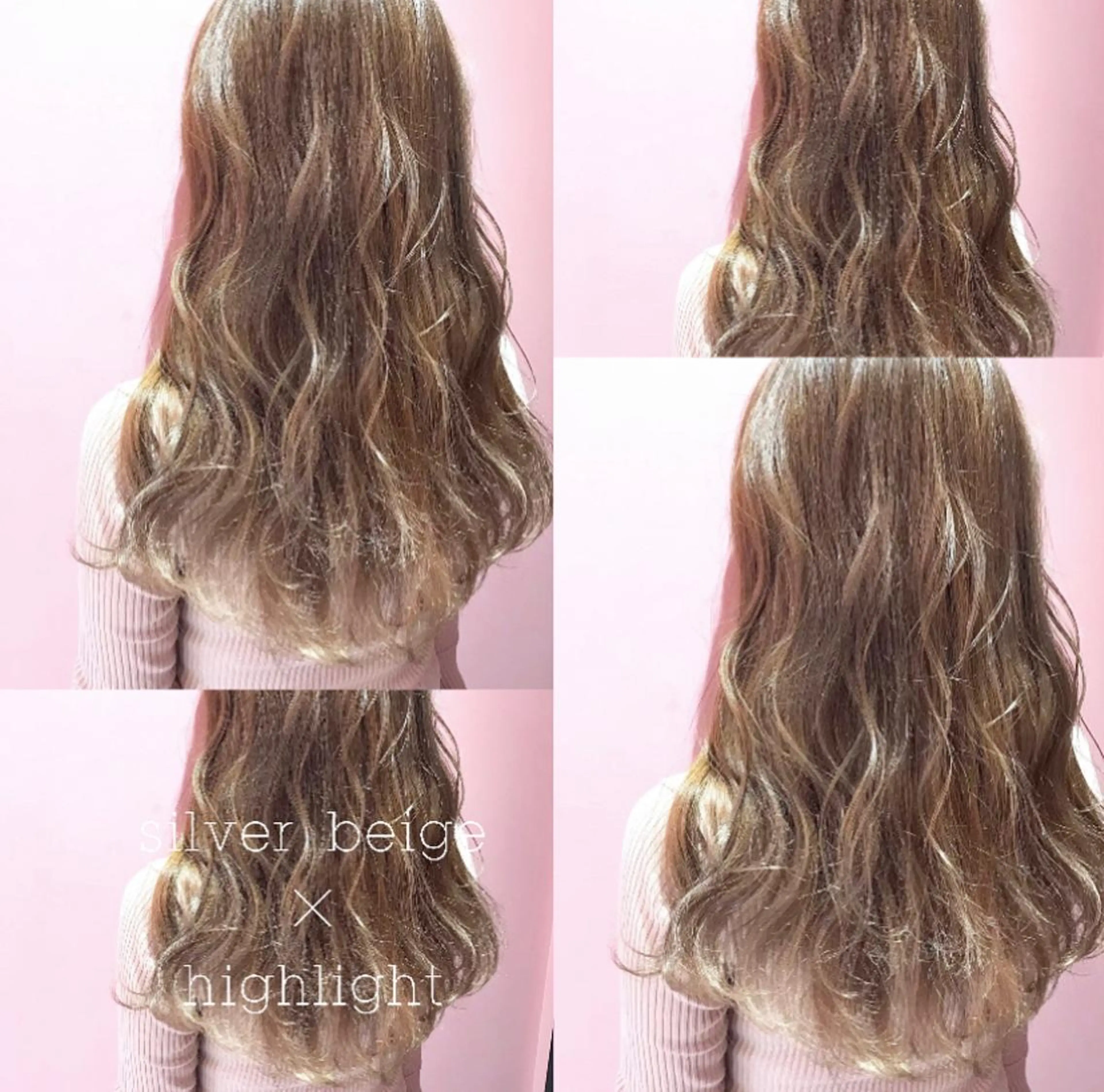 ロング カラー パーマ ヘアアレンジ メンズ キッズ メンズハイライト ベージュカラー ハイライトカラー シルバー シルバーベージュ RIYA❤︎ Aujuaソムリエのヘアスタイル