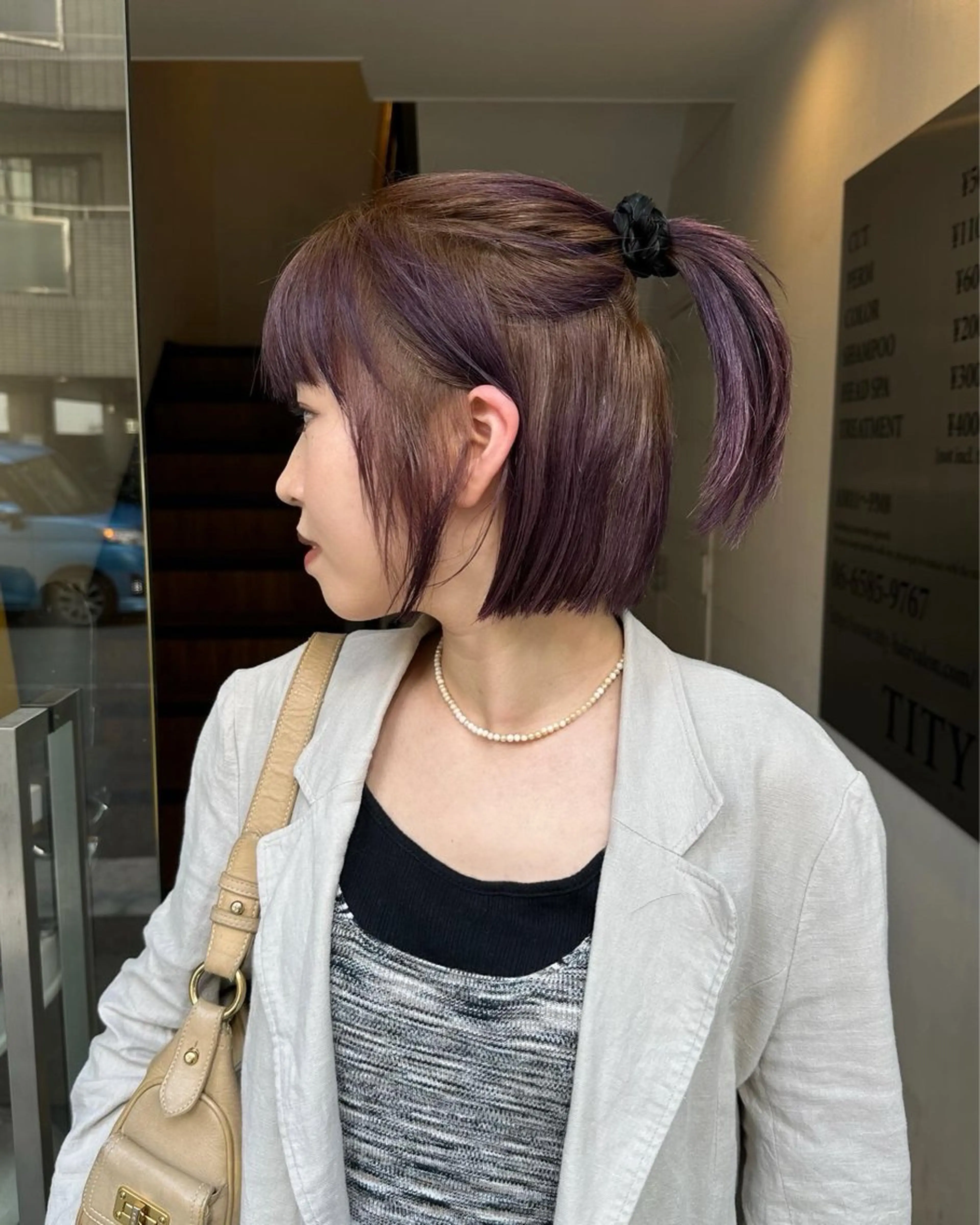 ショート カラー 心斎橋/レイヤー/ ブリーチ/モエのヘアスタイル