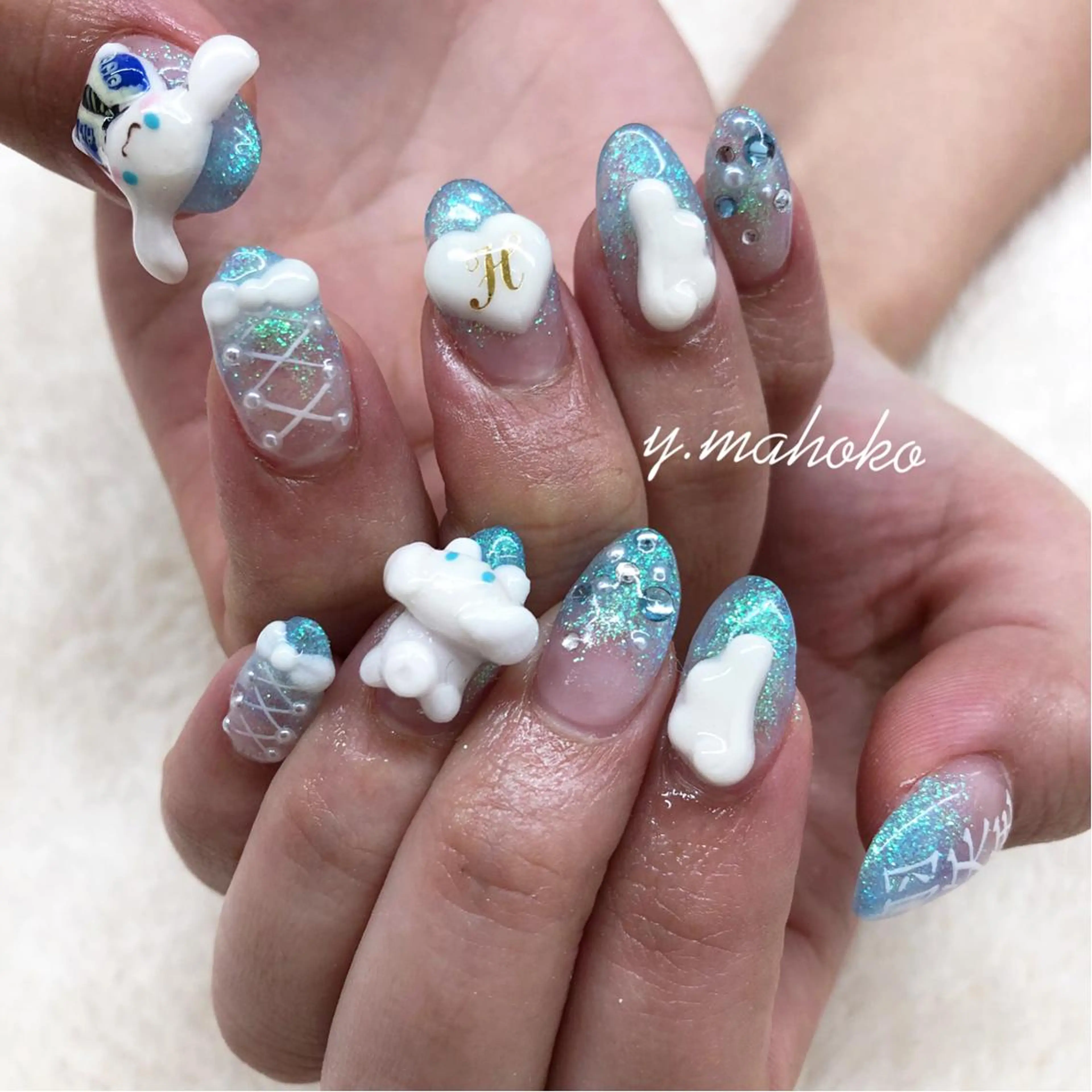 ネイル ハンドネイル She nail studio 原宿所属・パラジェル有/ スカルプ/mahoのネイルデザイン