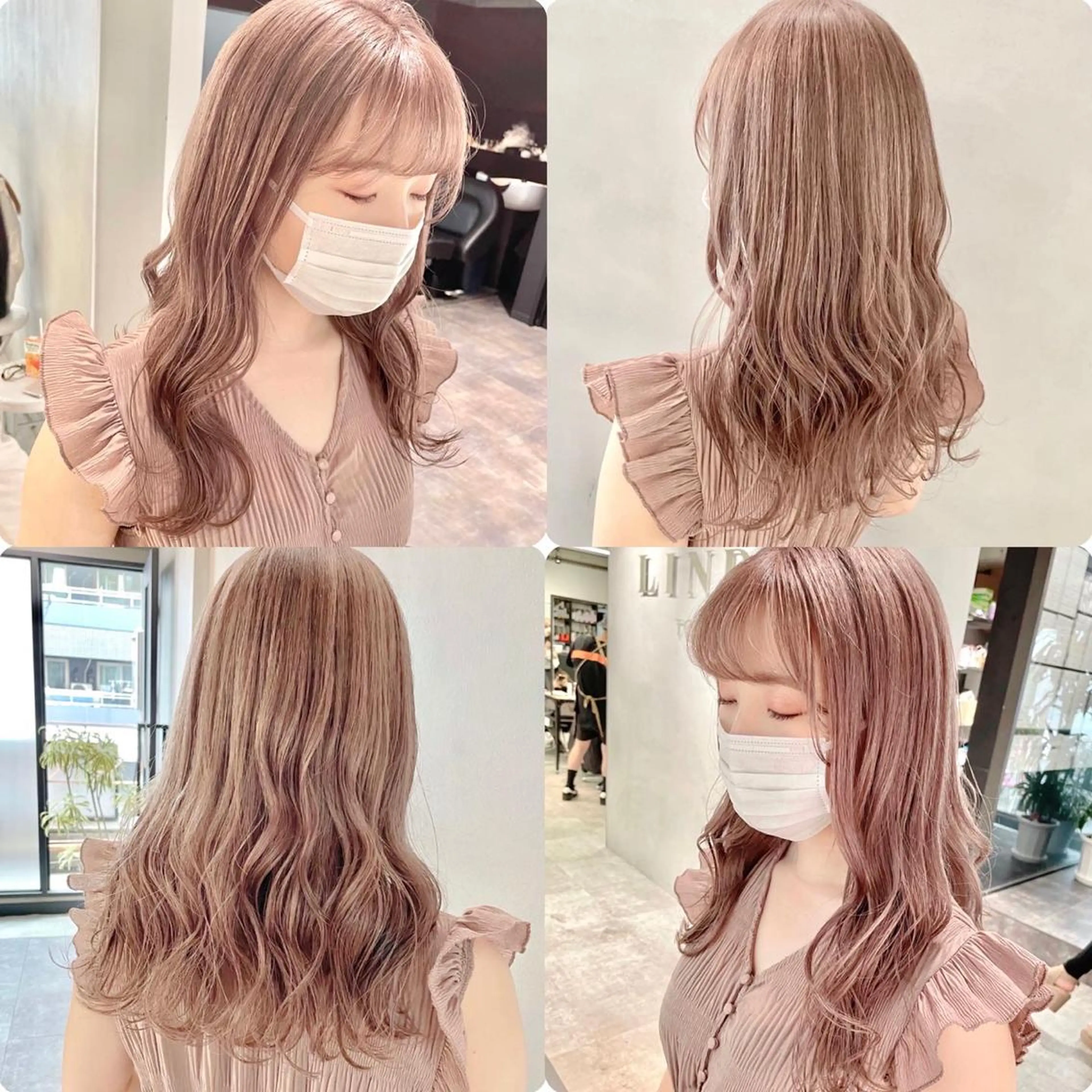 セミロング カラー ベージュカラー ミルクティーベージュ ヘアカラー トリートメント ✨ハイトーン✨ 濱田知孝のヘアスタイル