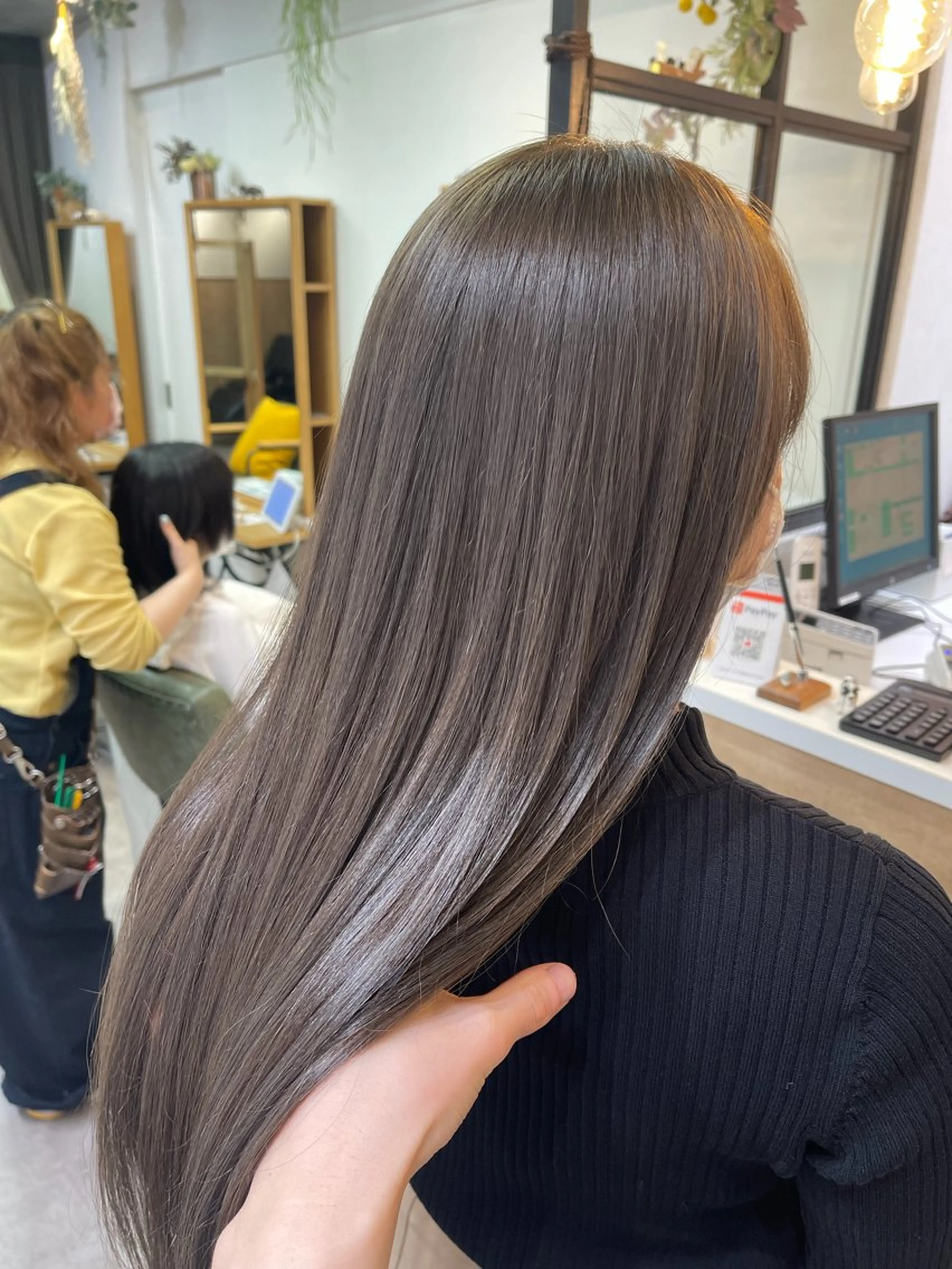 ロング カラー ブリーチ グレージュ ブリーチ✨/似合わせ カラー🎀/Yuzuのヘアスタイル