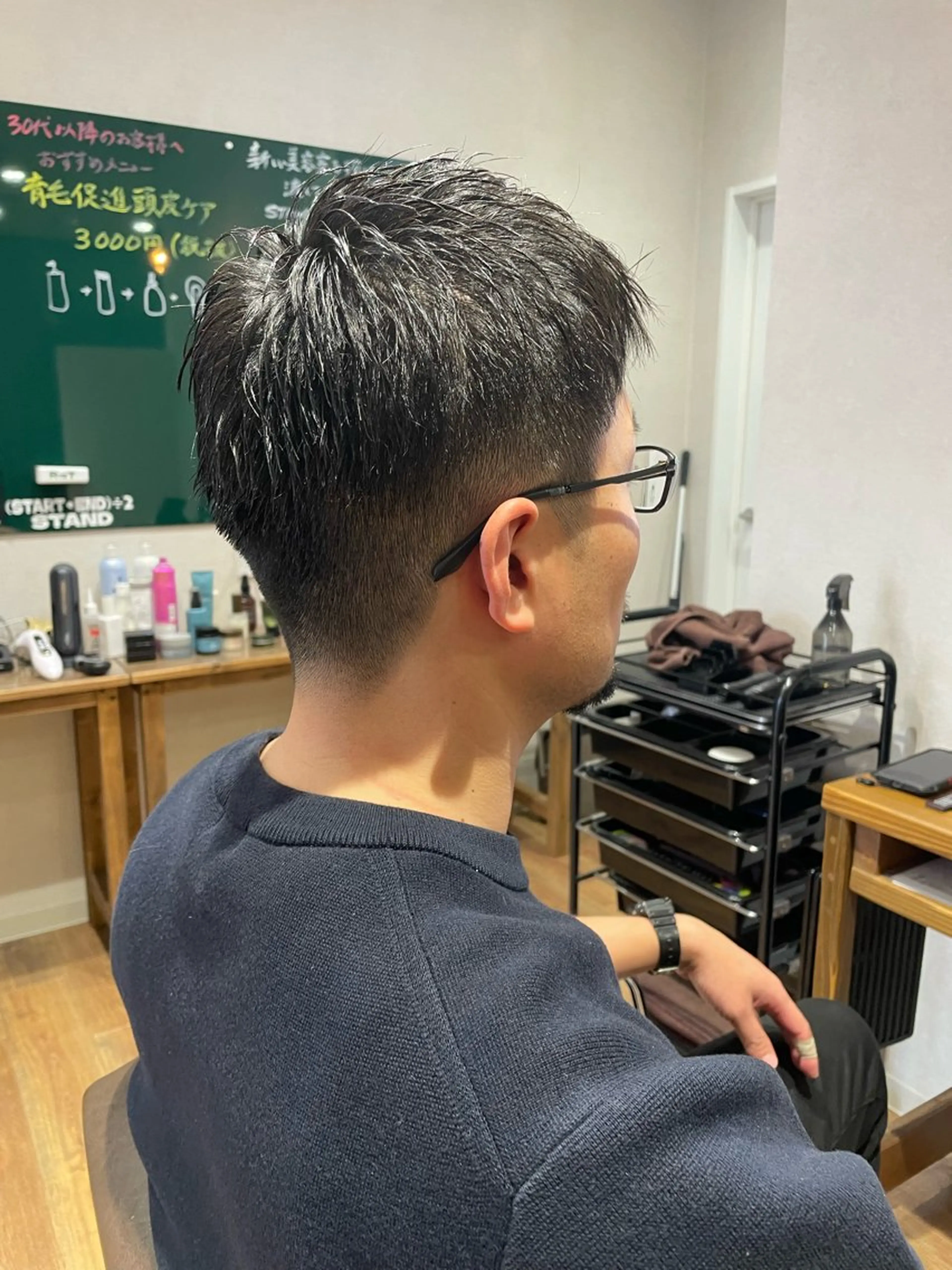 メンズ 刈り上げ カット 野水 隆雅のヘアスタイル