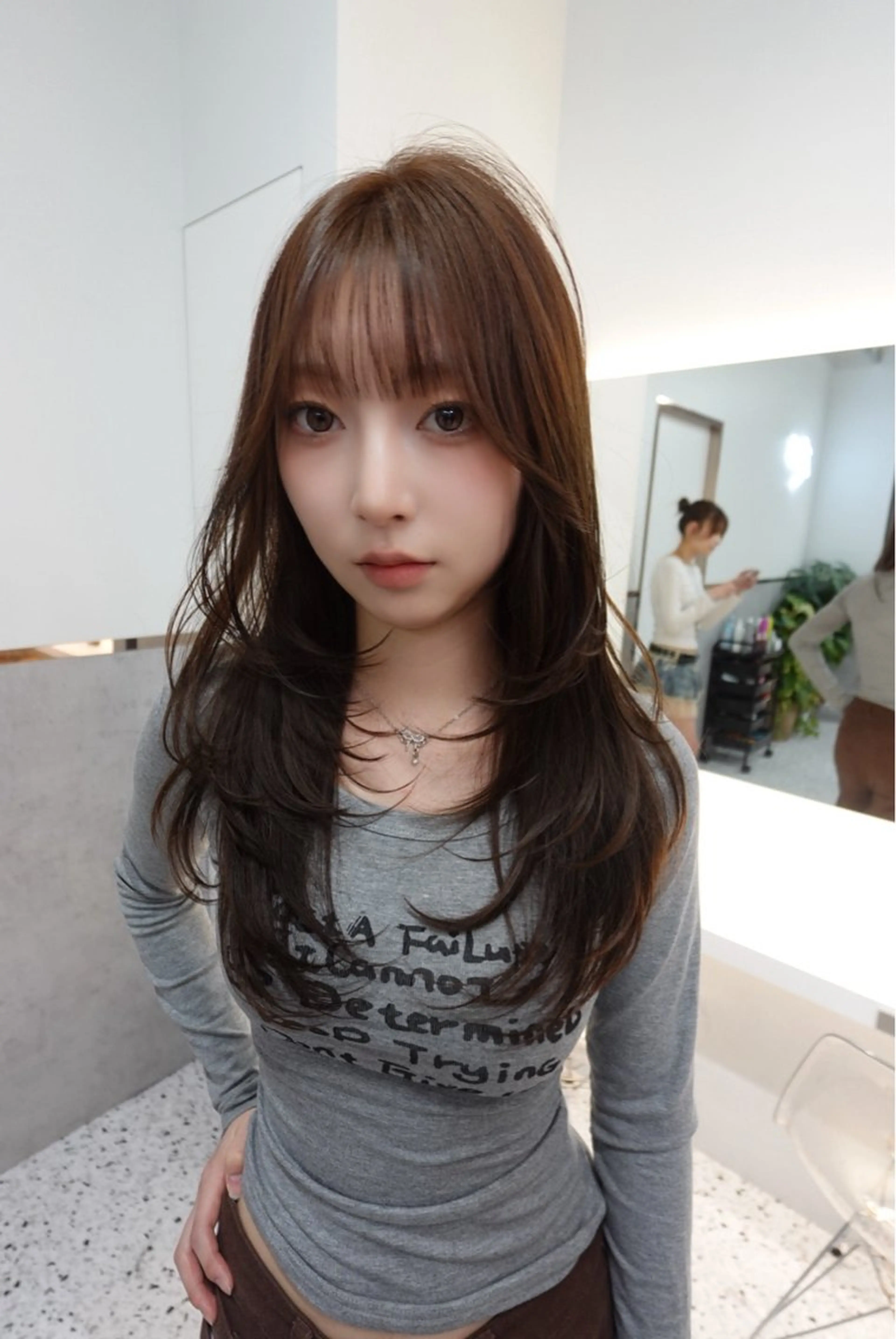 ロング ハッシュカット ハイレイヤー レイヤーカット Yuta✂︎ 韓国レイヤー🪽のヘアスタイル