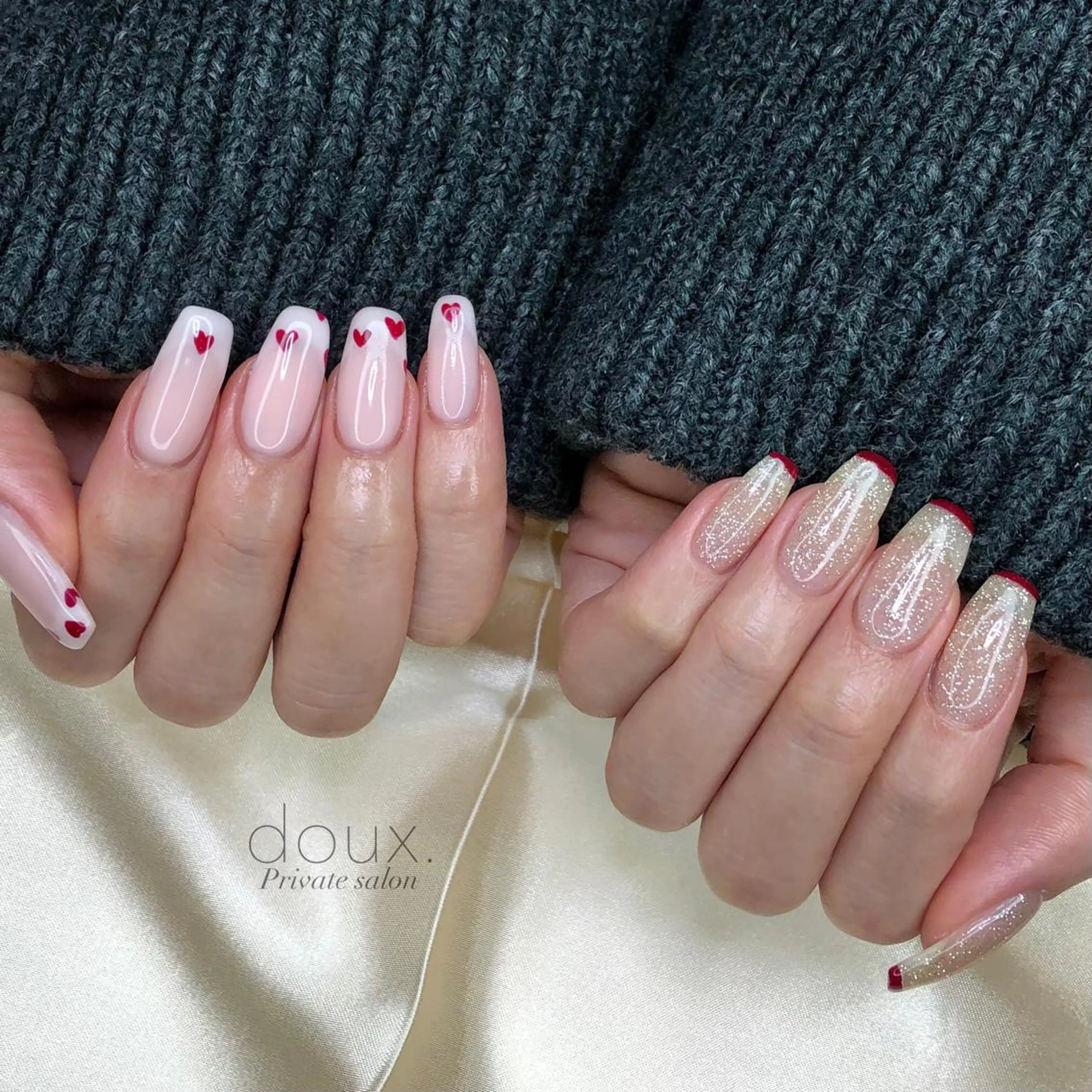 ネイル フレンチネイル シンプルネイル doux. nailのネイルデザイン