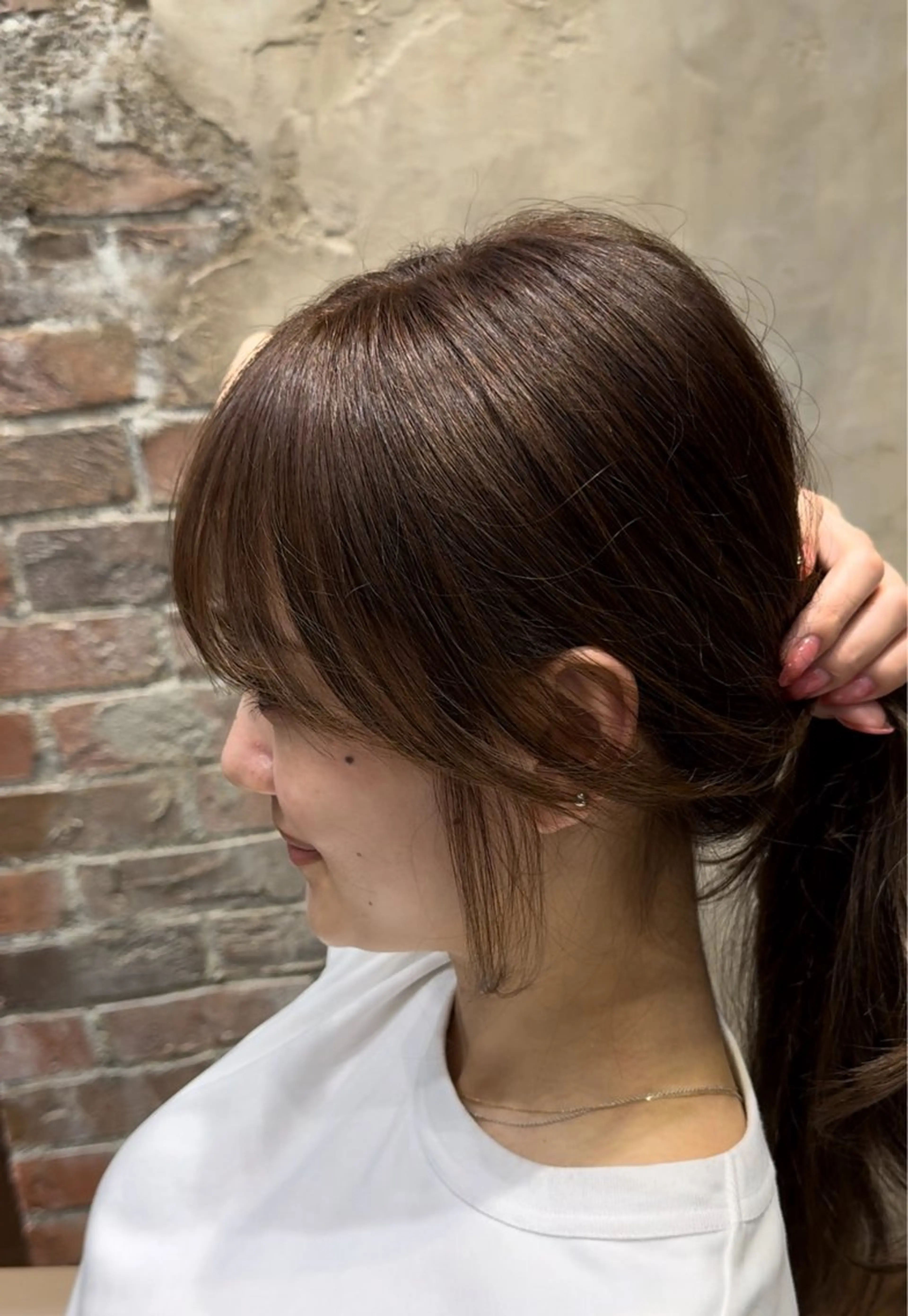 ロング カット 新宿/レイヤー 顔周りカット溝手優太のヘアスタイル