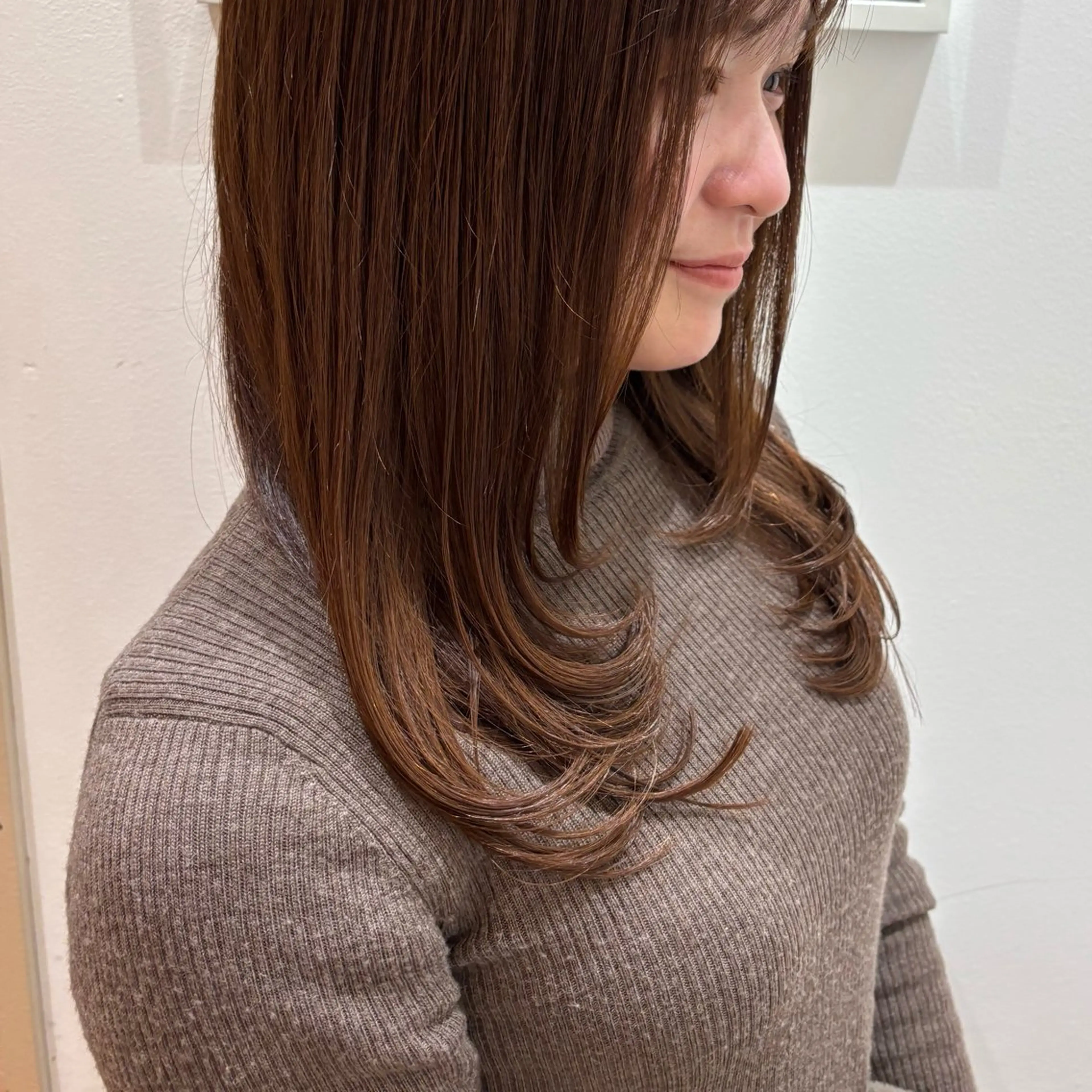 セミロング 顔まわりレイヤー レイヤーカット カット 🌙Ash中目黒 坪内沙月🌙のヘアスタイル