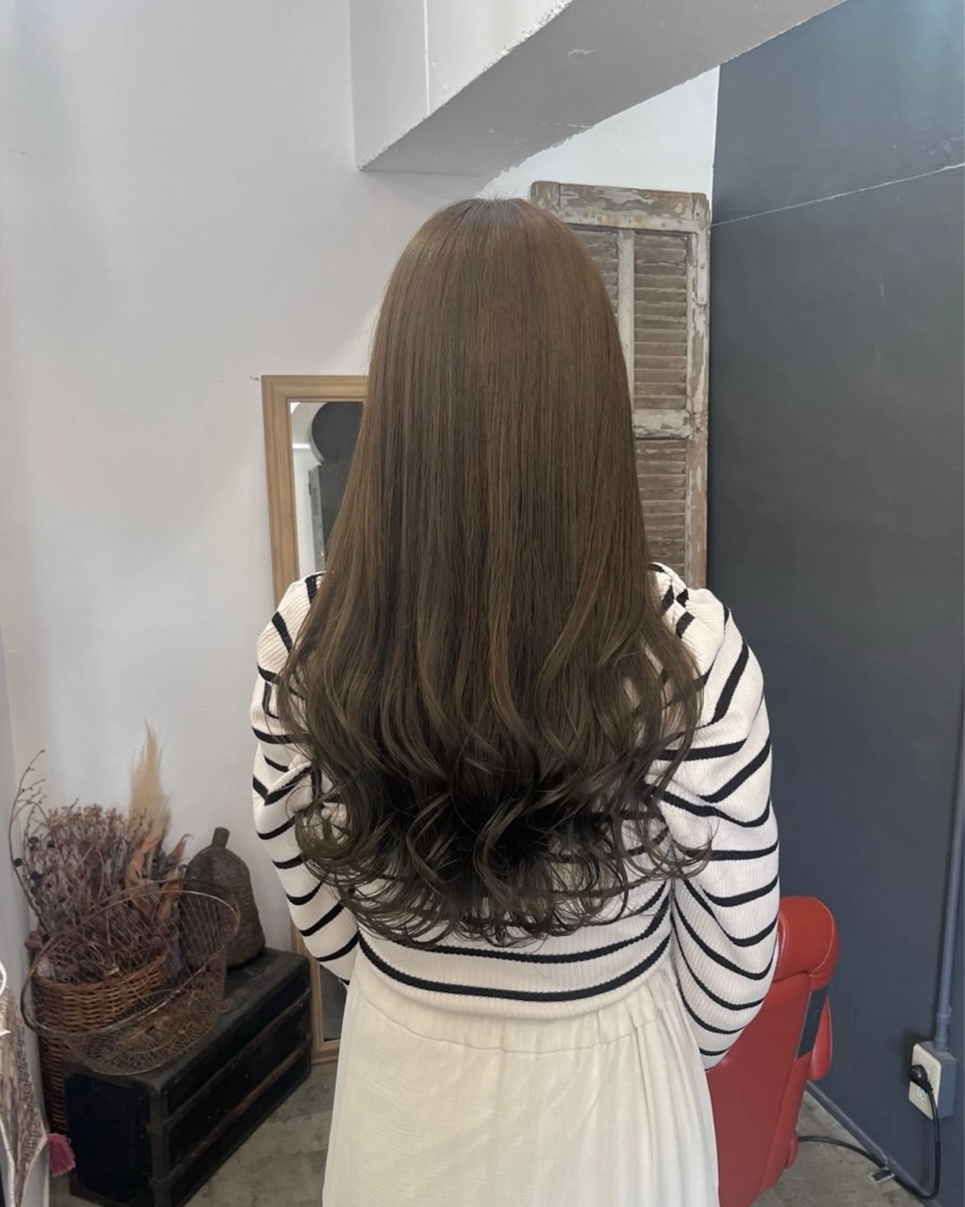 ロング カラー ヘアカラー 暗髪とオリーブ🌿 渡辺拓人のヘアスタイル