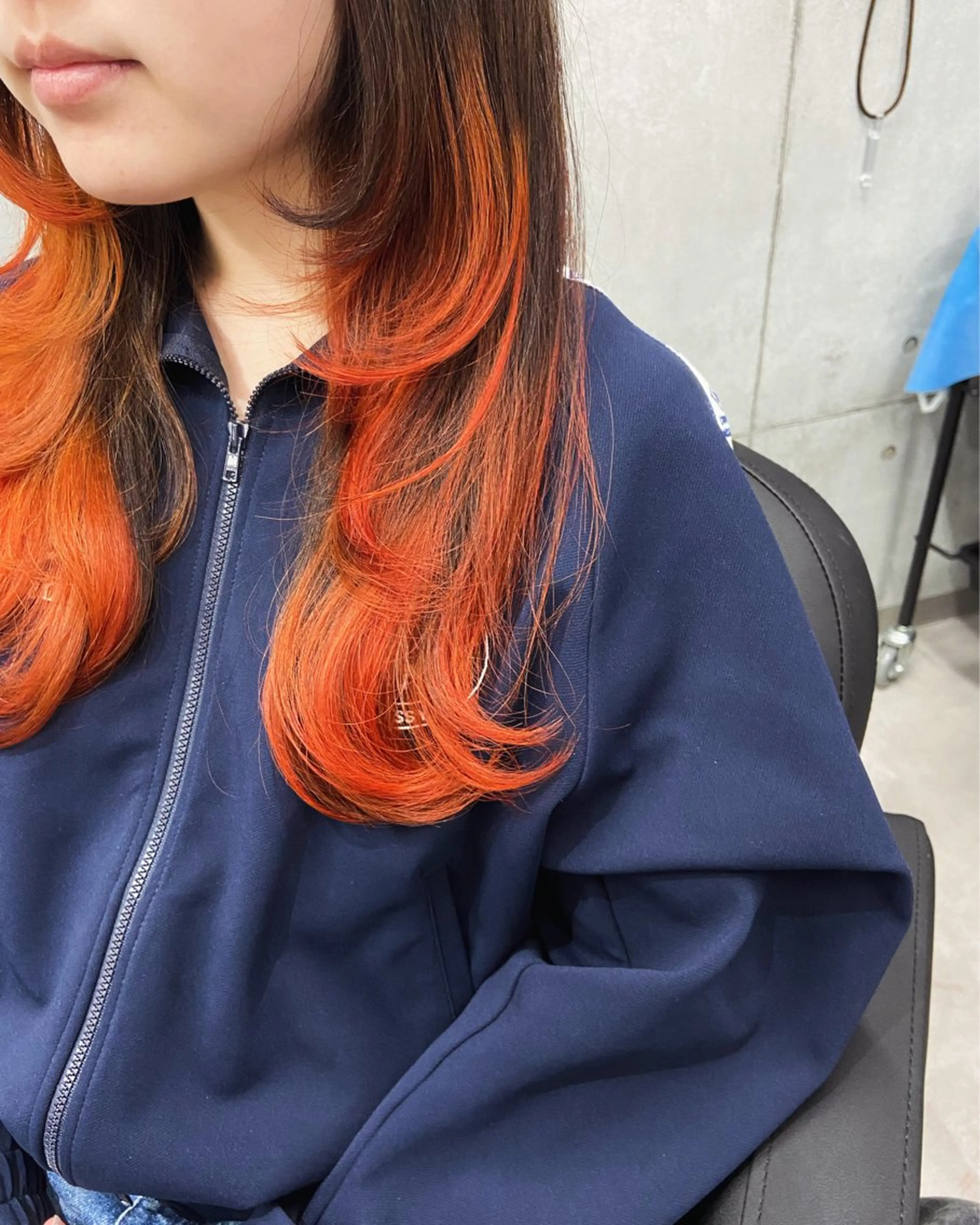 ロング カラー グラデーションカラー オレンジ レイヤーカット カット ヘアカラー トリートメント amie   水戸所属・レイヤー💧艶髪 💧Syotaのヘアスタイル